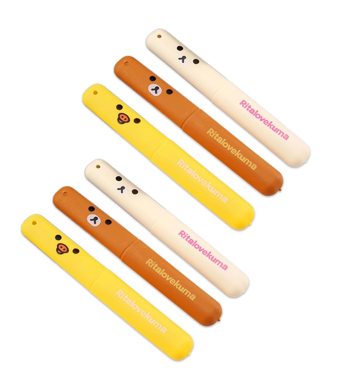 Buy Eihi 6-Piece Children's Toothbrush Set Portable Dustproof Travel Case Lightweight for Home & Outdoor Use Shop Now! - Buy Online on GoSupps.com
