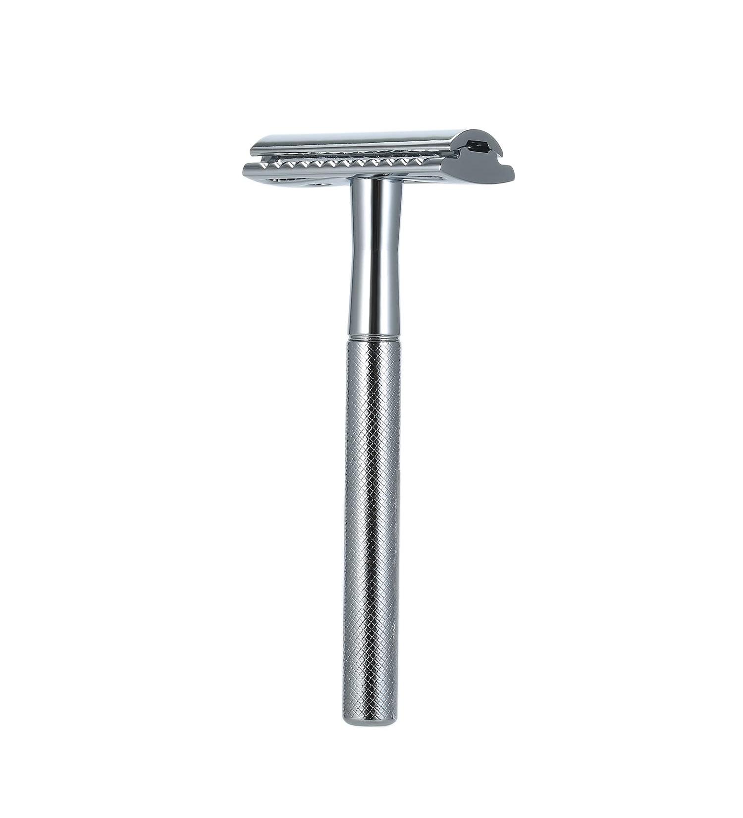 Tickas Stainless Steel Double Edge Safety Razor - Perfect Manual Mustache & Beard Removal Tool for Travel & Hotels - Buy Online on GoSupps.com