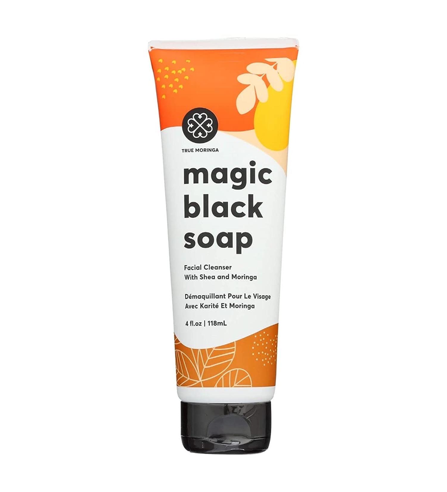 True Moringa Magic African Black Soap & Shea Butter - Organic Detox Face Wash 100% Natural Moisturizing Cleanser 4 fl oz - Buy Online on GoSupps.com