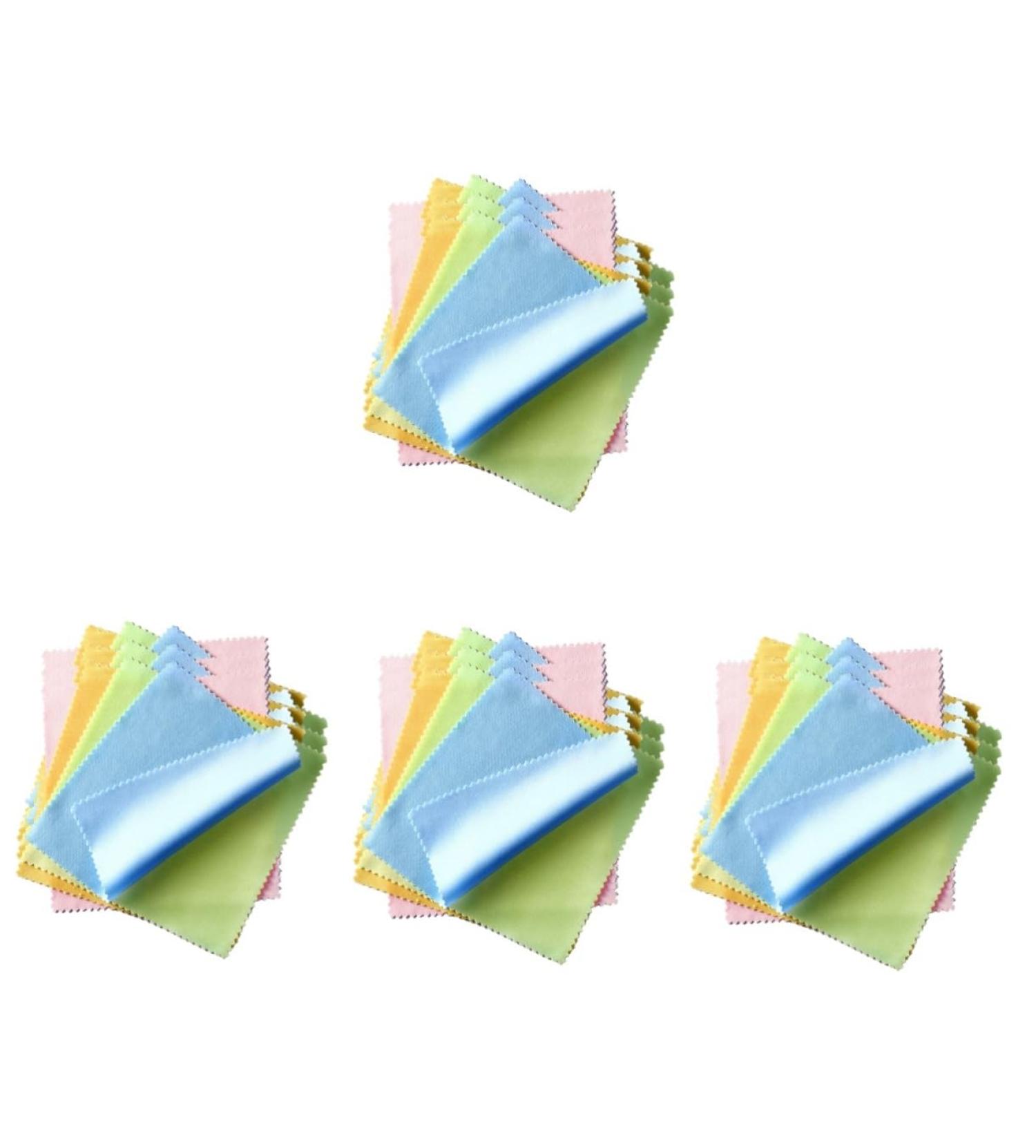 400 Pcs Eyeglass Cleaning Wipes - Soft Knitted Glasses Cloths for Lenses - Assorted Colors - Ideal for Eyeglasses & Screens - Buy Online on GoSupps.com