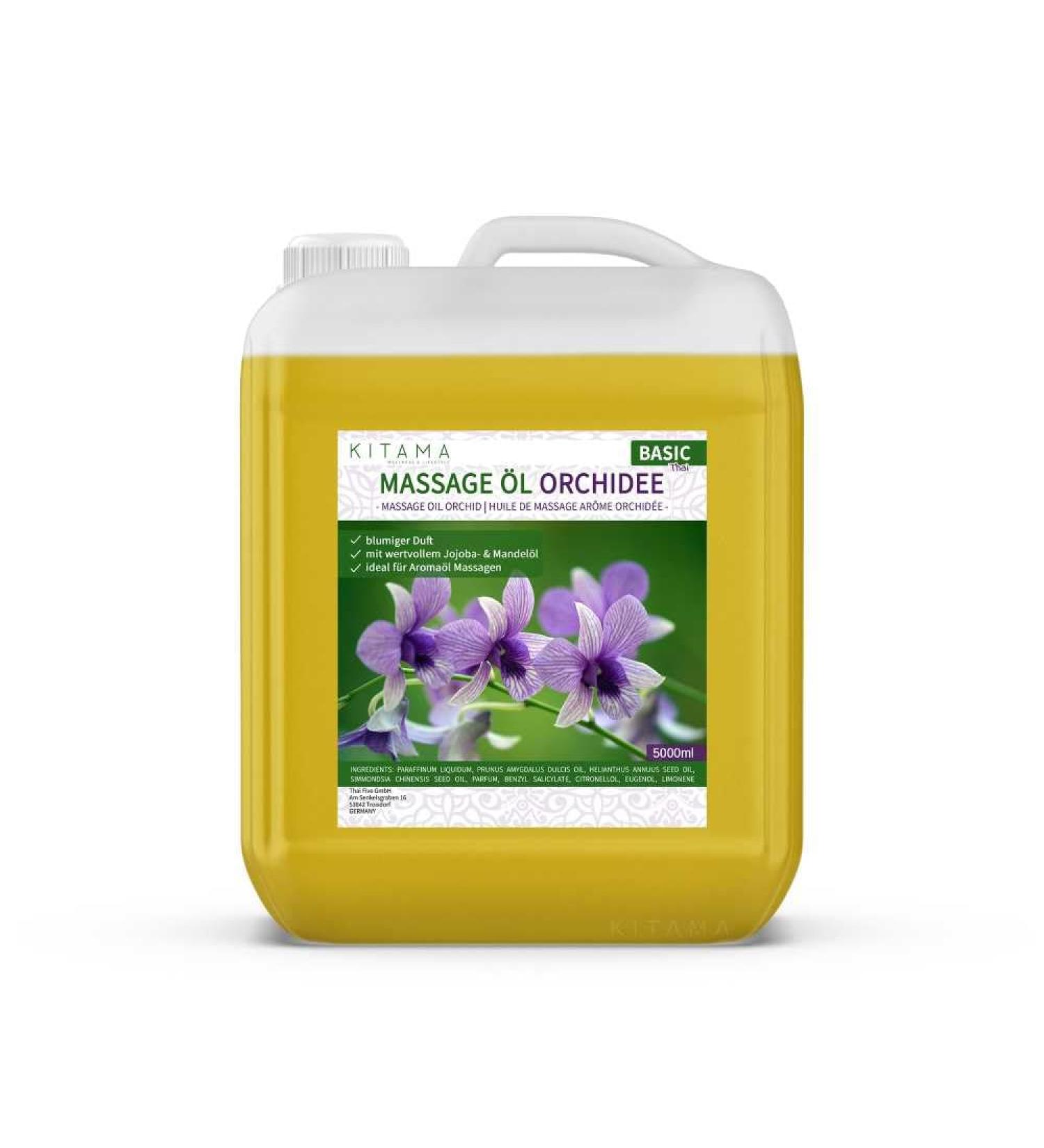 KitaMa Aroma Orchid Massage Oil - Nourishing Body Oil for Relaxation | Thai 5000ml (5L) Pack - Buy Online on GoSupps.com