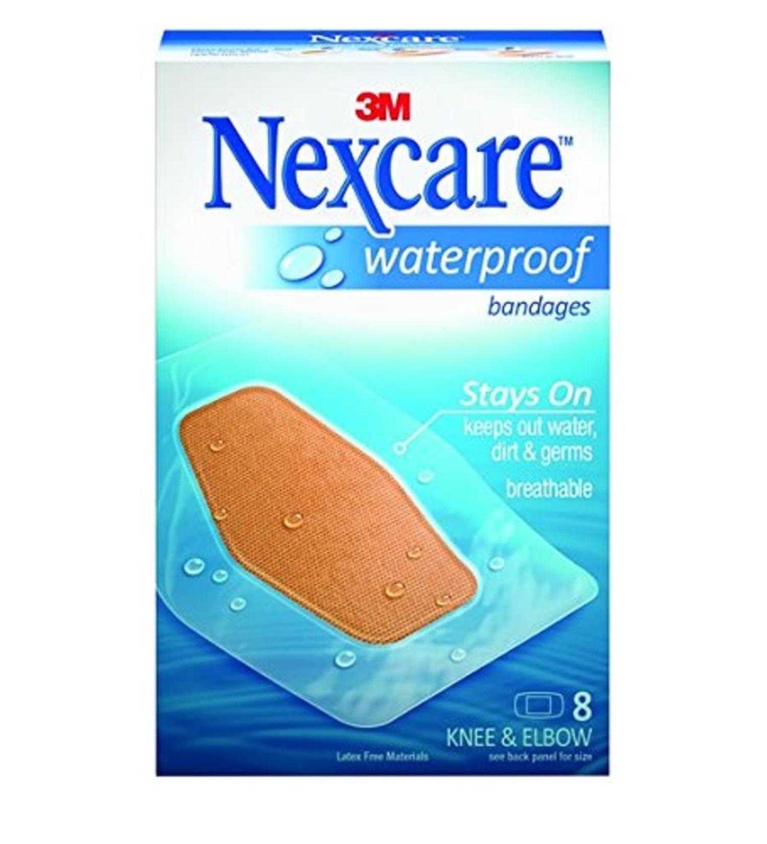 Nexcare Waterproof Clear Bandages for Knee & Elbow - Dirtproof & Germproof - 8-Count Pack of 6 | Fast International Shipping - Buy Online on GoSupps.com