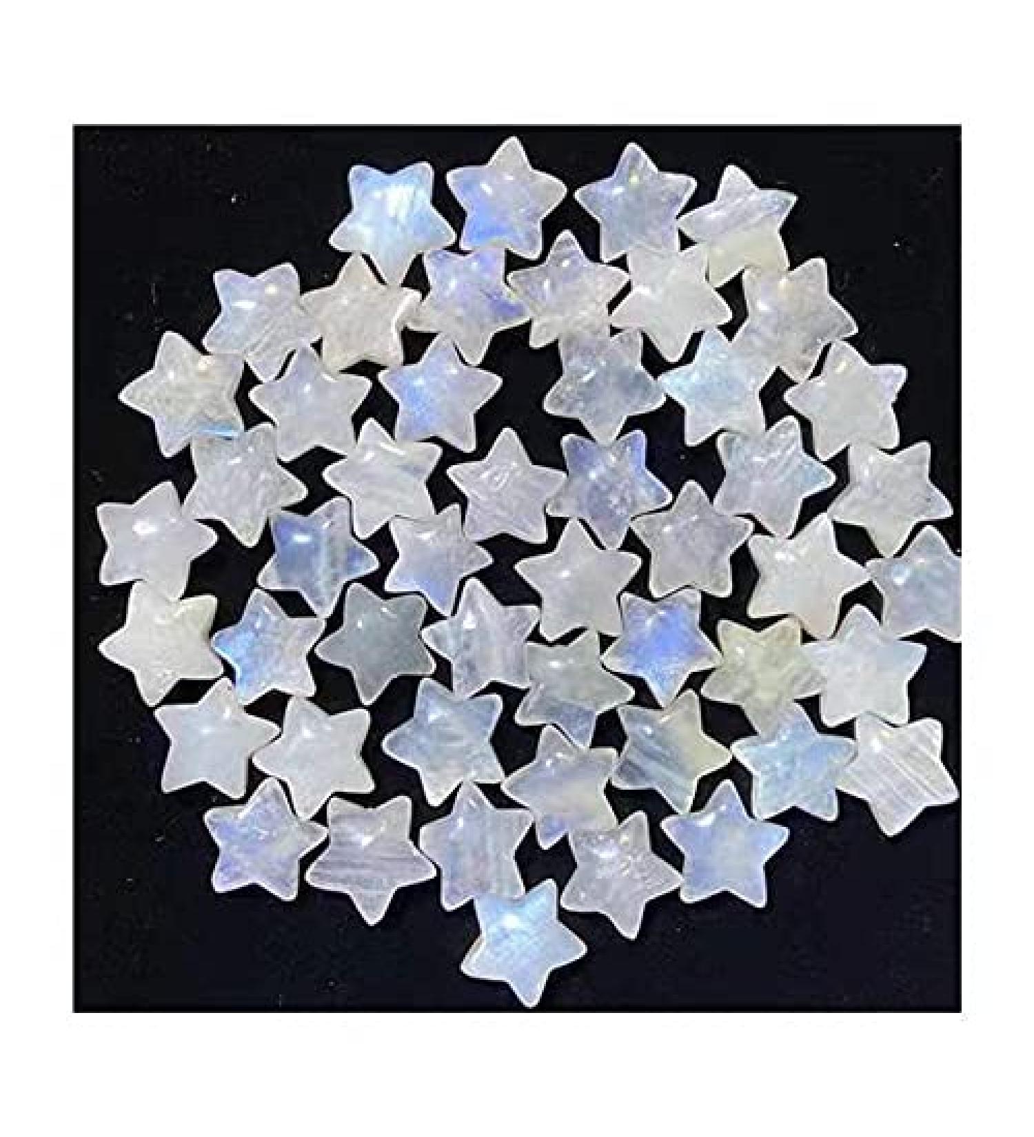 Gemstone Natural Folk Crafts Crystal Blue Moonstone Stars 10pcs for Gifts - Buy Online on GoSupps.com
