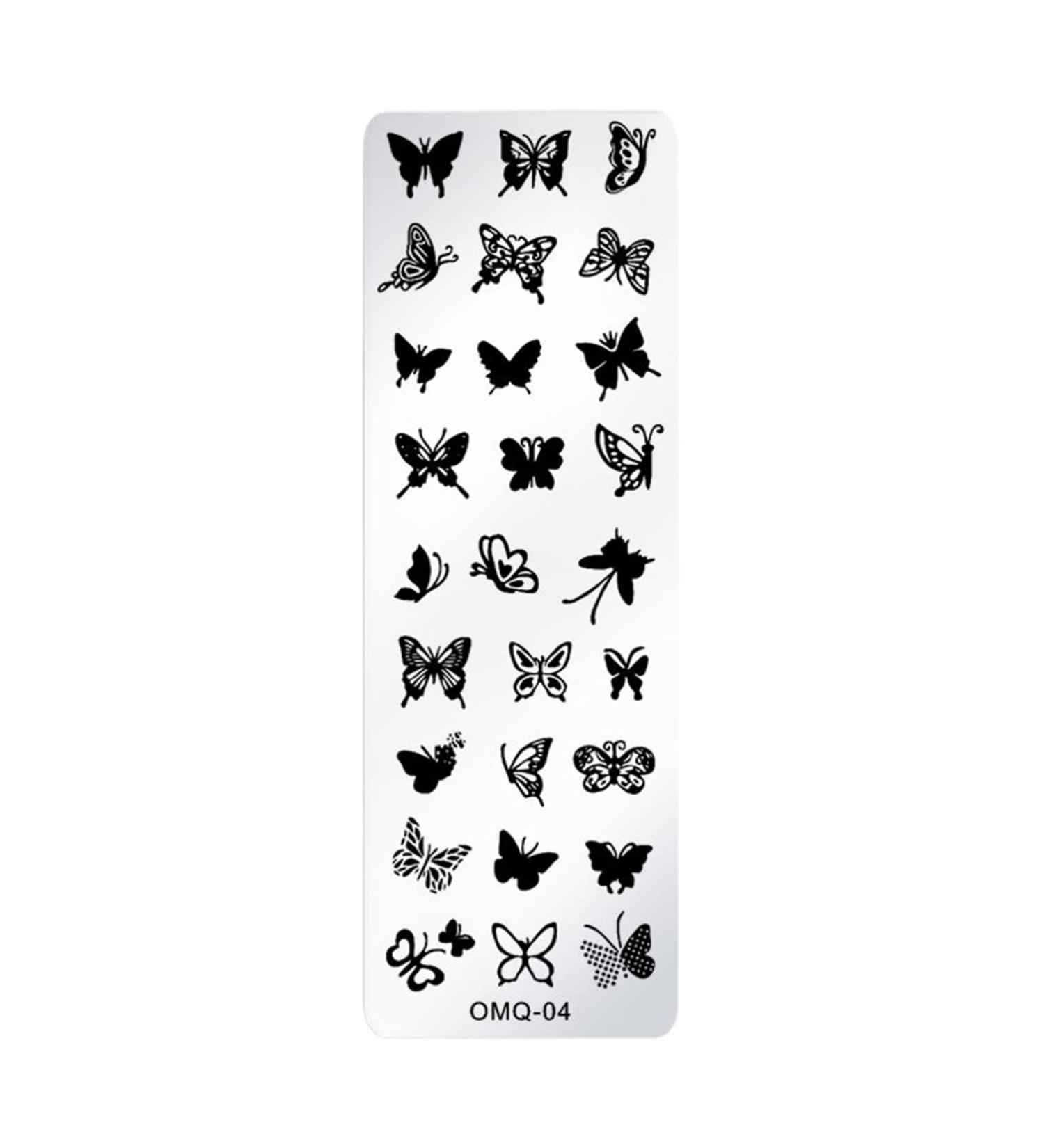 DIY Christmas Nail Art Template - Stainless Steel Snowflake Nail Stamp Plate for Women - Buy Online on GoSupps.com