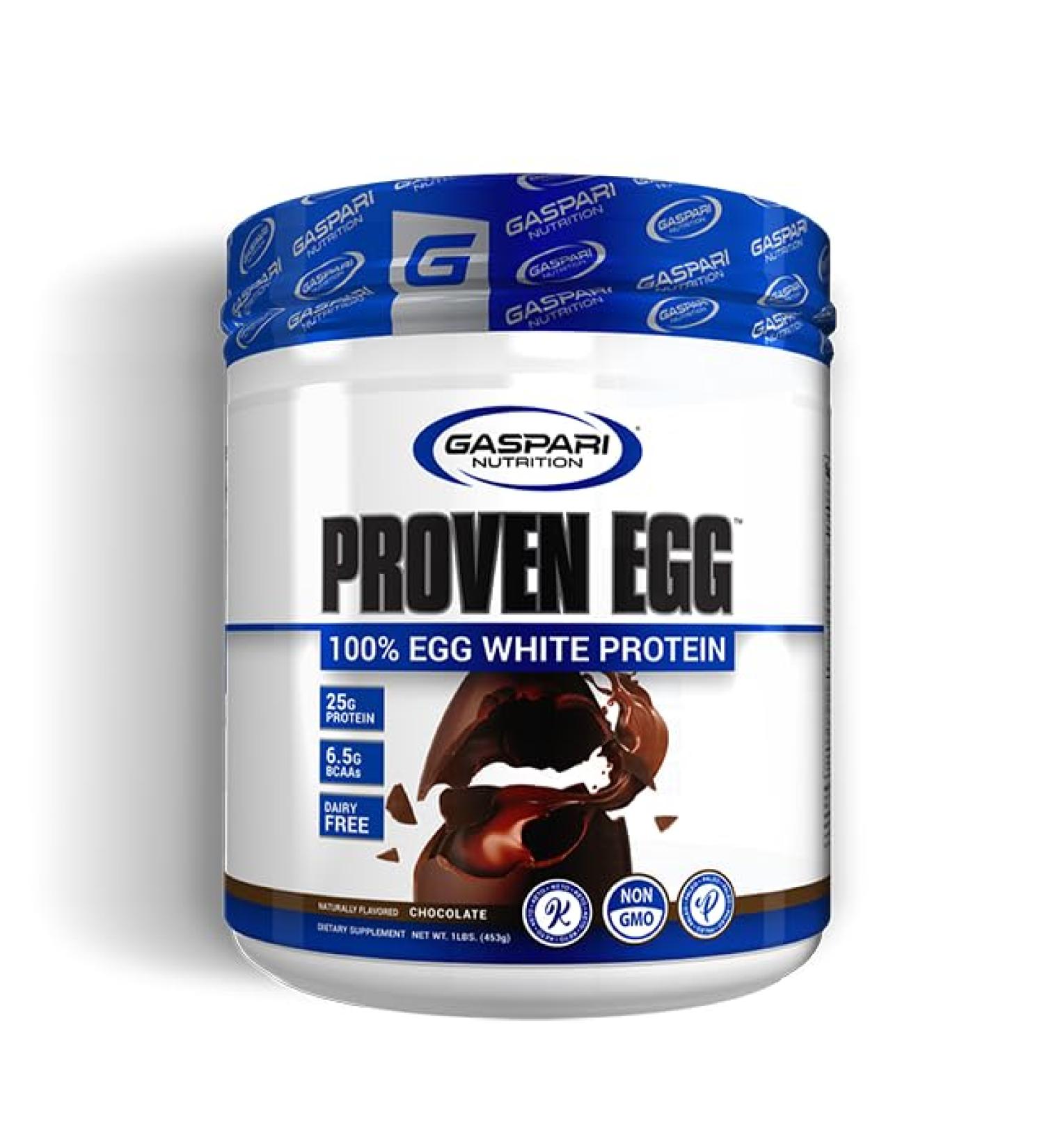 Shop Gaspari Nutrition Proven Egg - 100% Egg White Protein 25g Protein Keto Friendly Dairy & Soy Free - Chocolate (1lb) - International Shipping Available - Buy Online on GoSupps.com