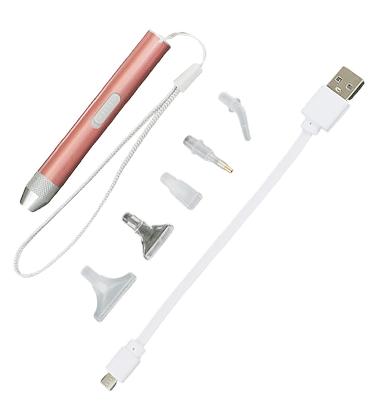 KOqwez33 Nail Art Dotting Pen Diamond Painting Accessory Kit Luminous LED Design Aluminium Alloy Luminous Diamond Painting Pen Rose Gold - Buy Online on GoSupps.com