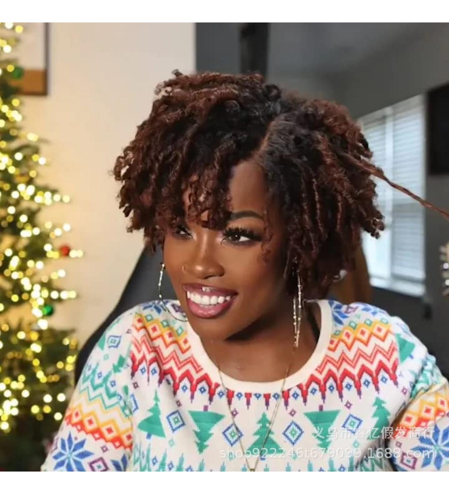 QITAQOTA Clearance Short Curly Wig with Bangs for Black Women - Afro Style Wigs for Women - Buy Online on GoSupps.com