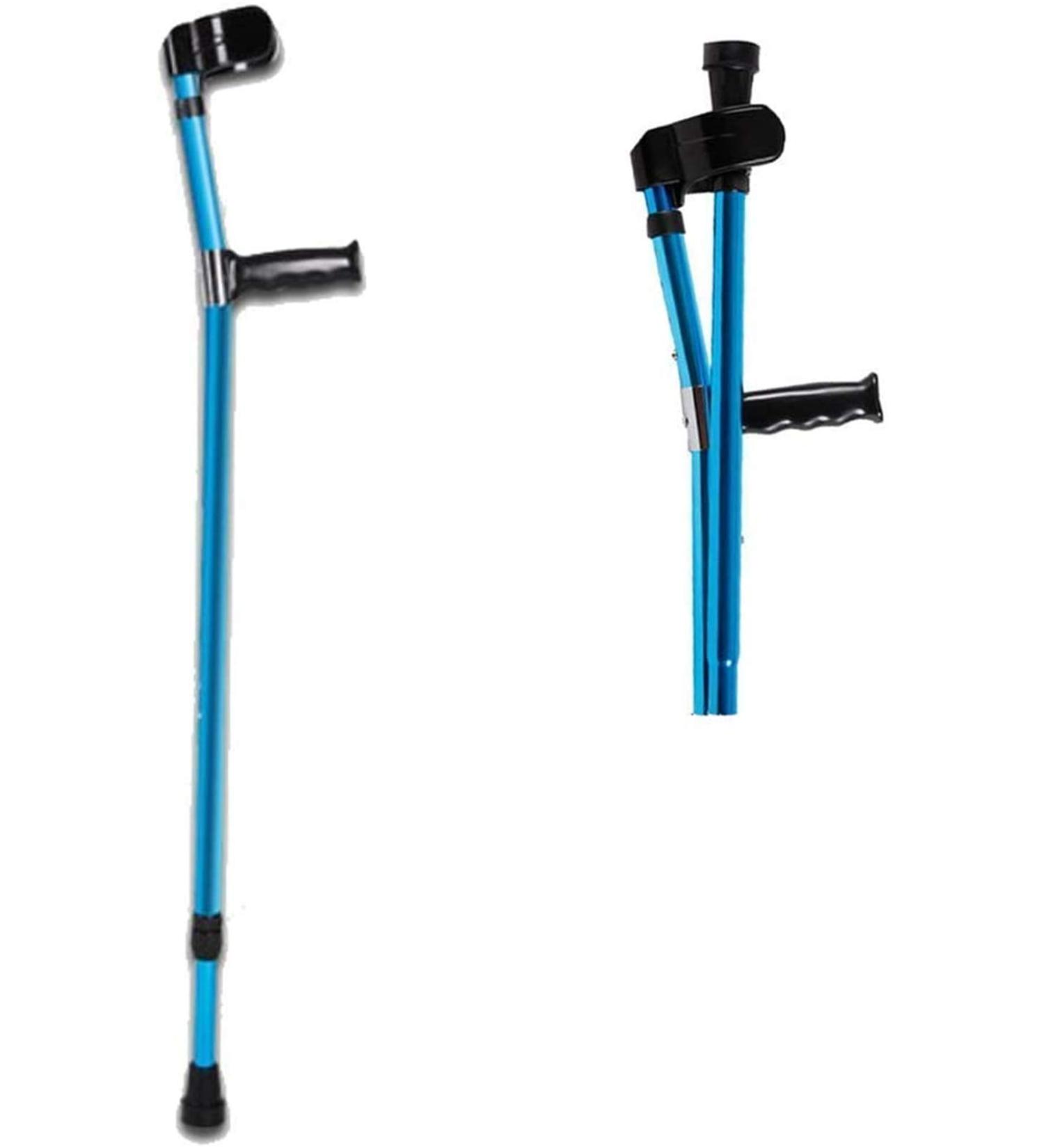 Cane Portable Forearm Crutch Elbow Crutches Foldable Ultralight Aluminum Assistance Double Adjustable with Comfy Handle Adjustable with Comfy Handle Folding Metal 1pcs (1pcs A) Selfless dedication - Buy Online on GoSupps.com