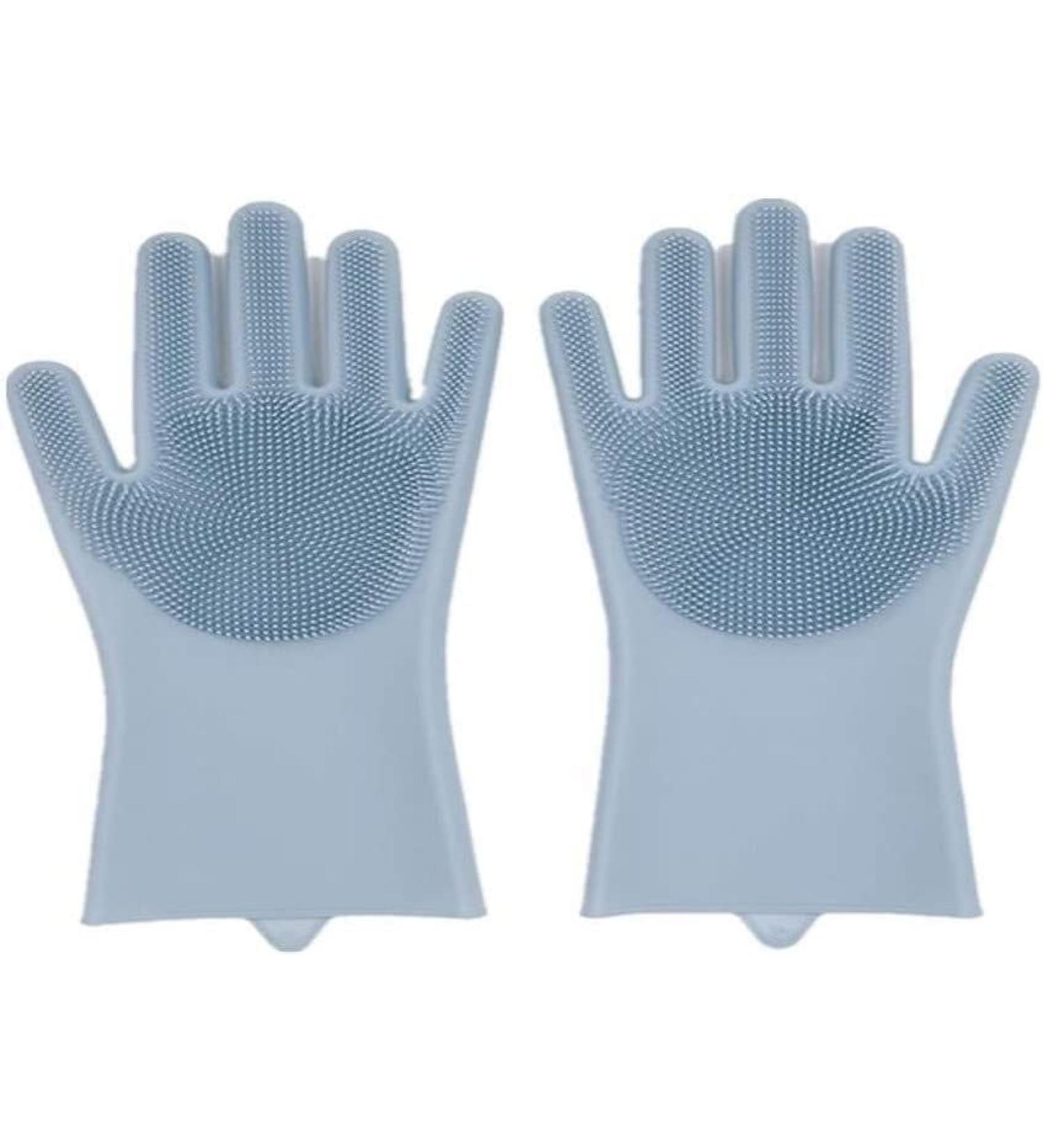 Portable rag car wash glovesCleaning Gloves -2 Pair Silicone dishwashing Cleaning Gloves Heat Kitchen B