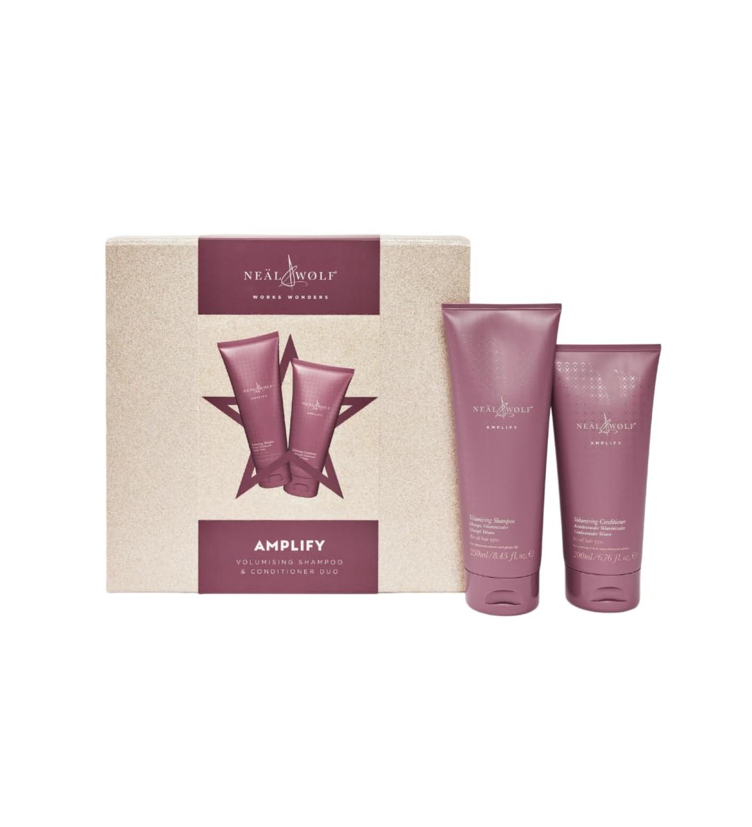 Neal & Wolf AMPLIFY Collection Gift Set for Flat Hair/Thin Hair or Lifeless Hair Add Volume to Hair