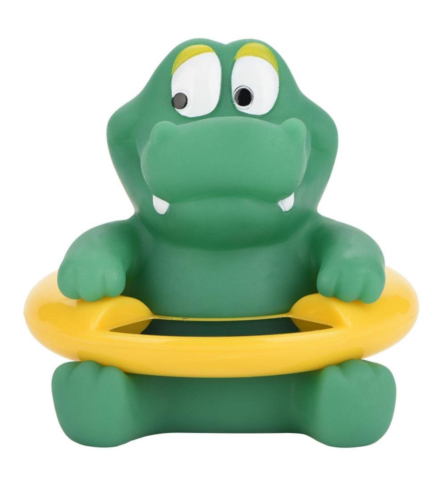 Baby Bath Thermometer - LED Temperature Display Floating Cute Animal Toy (Green Alligator) - Buy Online on GoSupps.com
