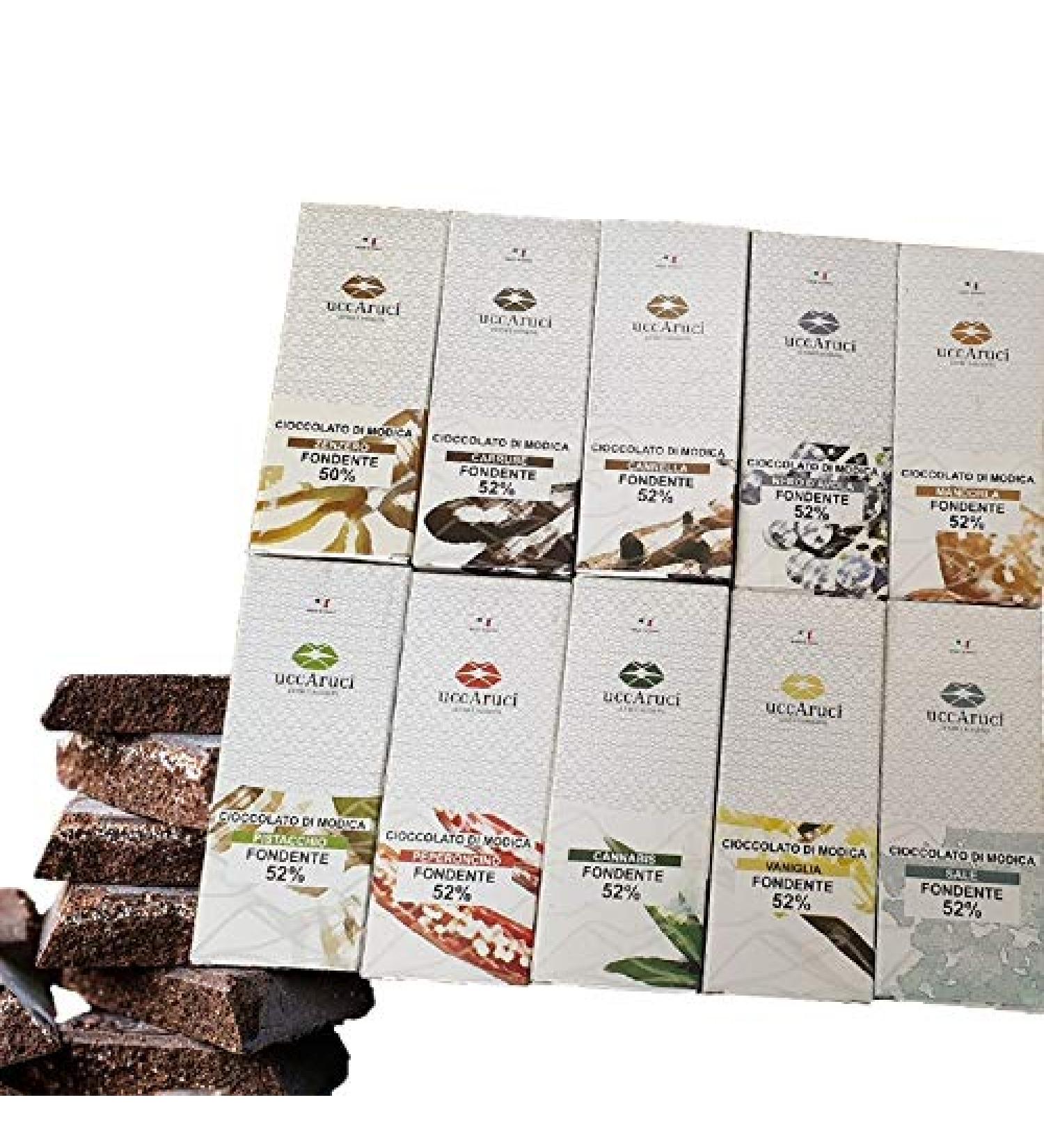Modica Chocolate Box 10 pieces of 100g - UCCARUCI - Offer 5 packs of 10 pieces