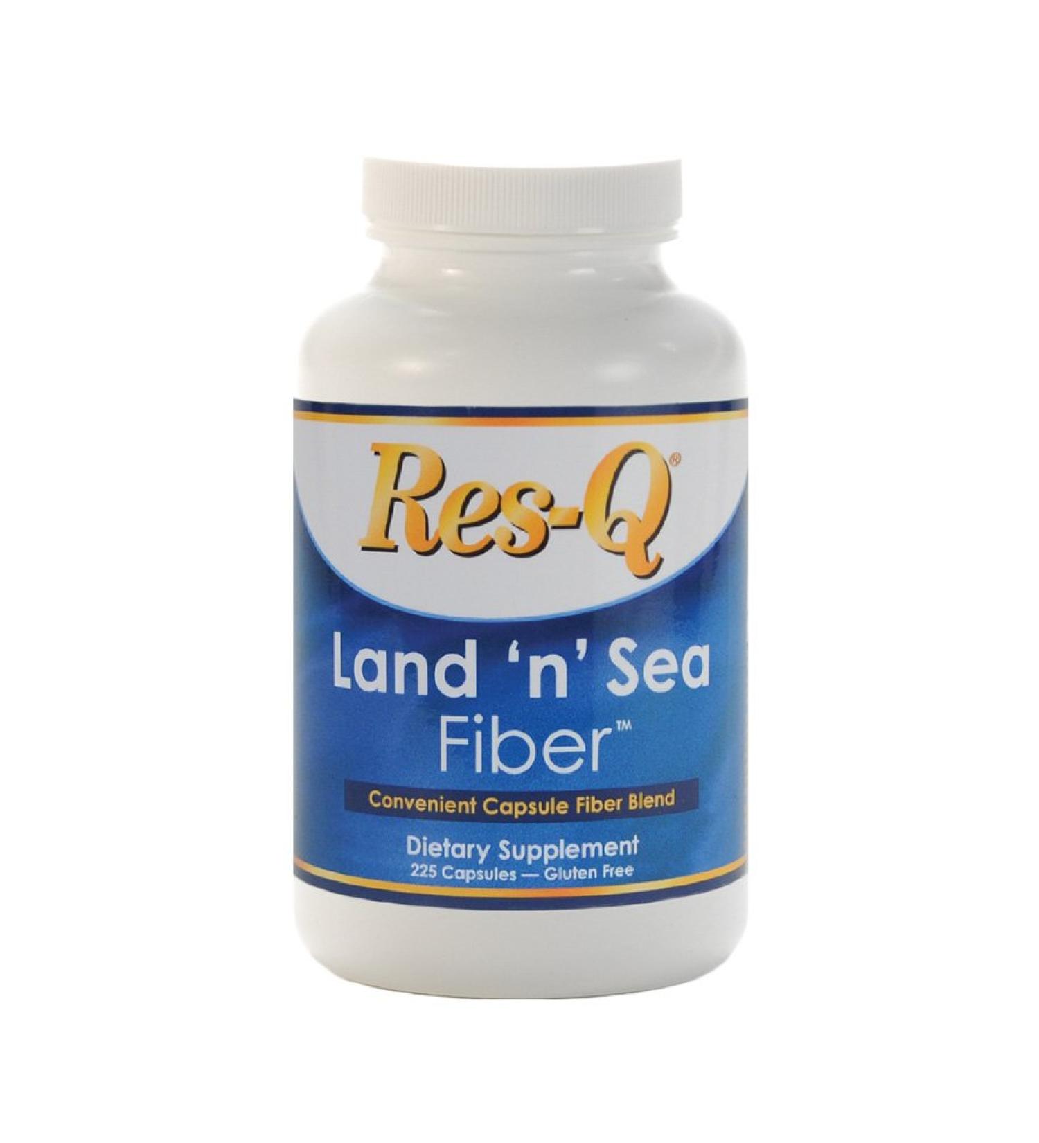 Res-Q Land 'n' Sea Fiber Capsules - Natural Fiber Supplement for Digestive Health - Buy Online on GoSupps.com