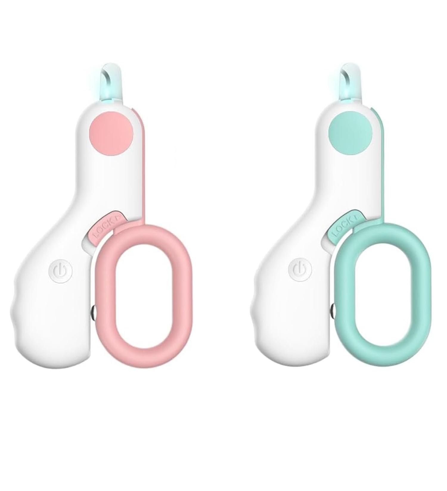 ANIROY LED Pet Nail Clippers Pet Dog and Cat Nail Clipper Nail Trimmer Trim Your Pets Nails Easy and Pain-Free (Pink+Blue) - Buy Online on GoSupps.com