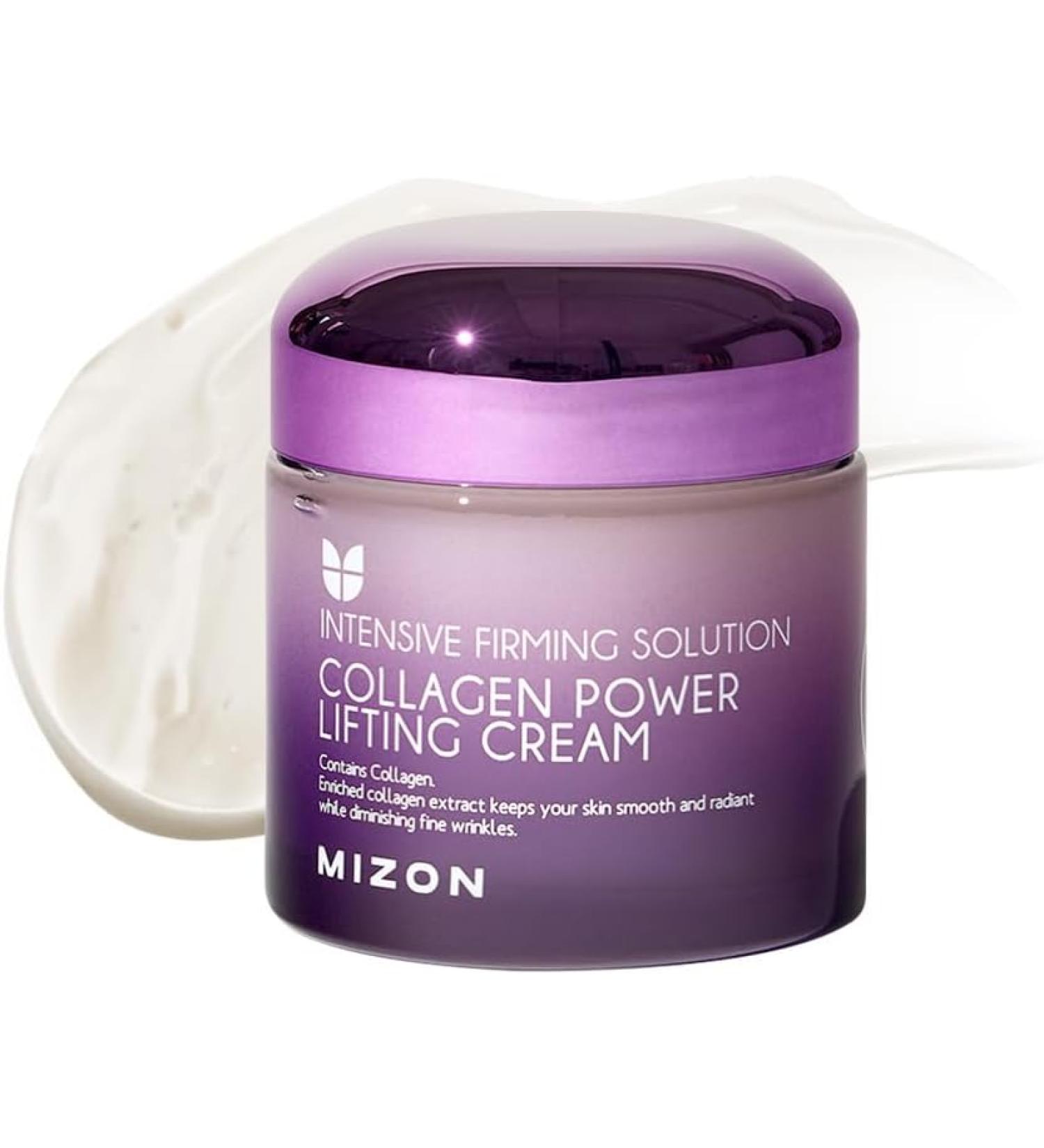MIZON Collagen Power Lifting Cream 2.54 fl oz - Day & Night Face Moisturizer for Wrinkles - Non-Greasy Formula for Firming and Tightening - Buy Online on GoSupps.com