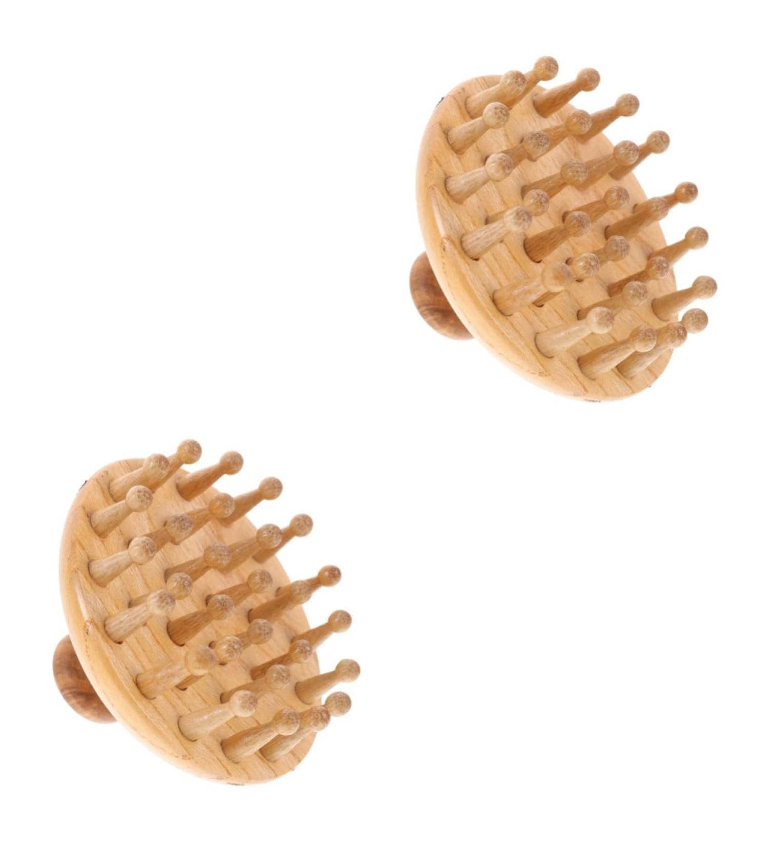 Beaupretty Wooden Massage Comb - Beech Hair Brush for Scalp & Curly Hair Care - Promotes Circulation & Shampoo Application - Buy Online on GoSupps.com