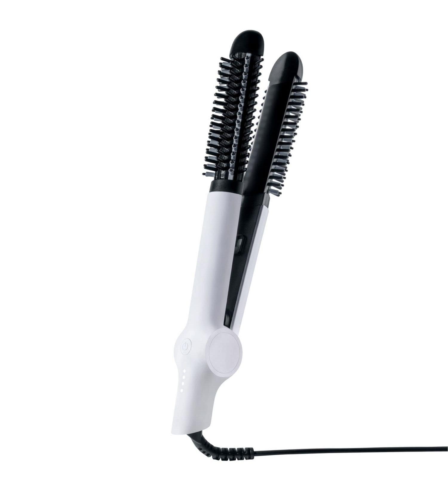 InStyler Freestyle Max 1” (White) 2-in-1 Styling Tool, Heated Round Brush with Straightening Iron - Volumize, Straighten, Wave or Curl All Hair Types with Cool Tip Ionic Bristles & 4 Heat Settings - Buy Online on GoSupps.com