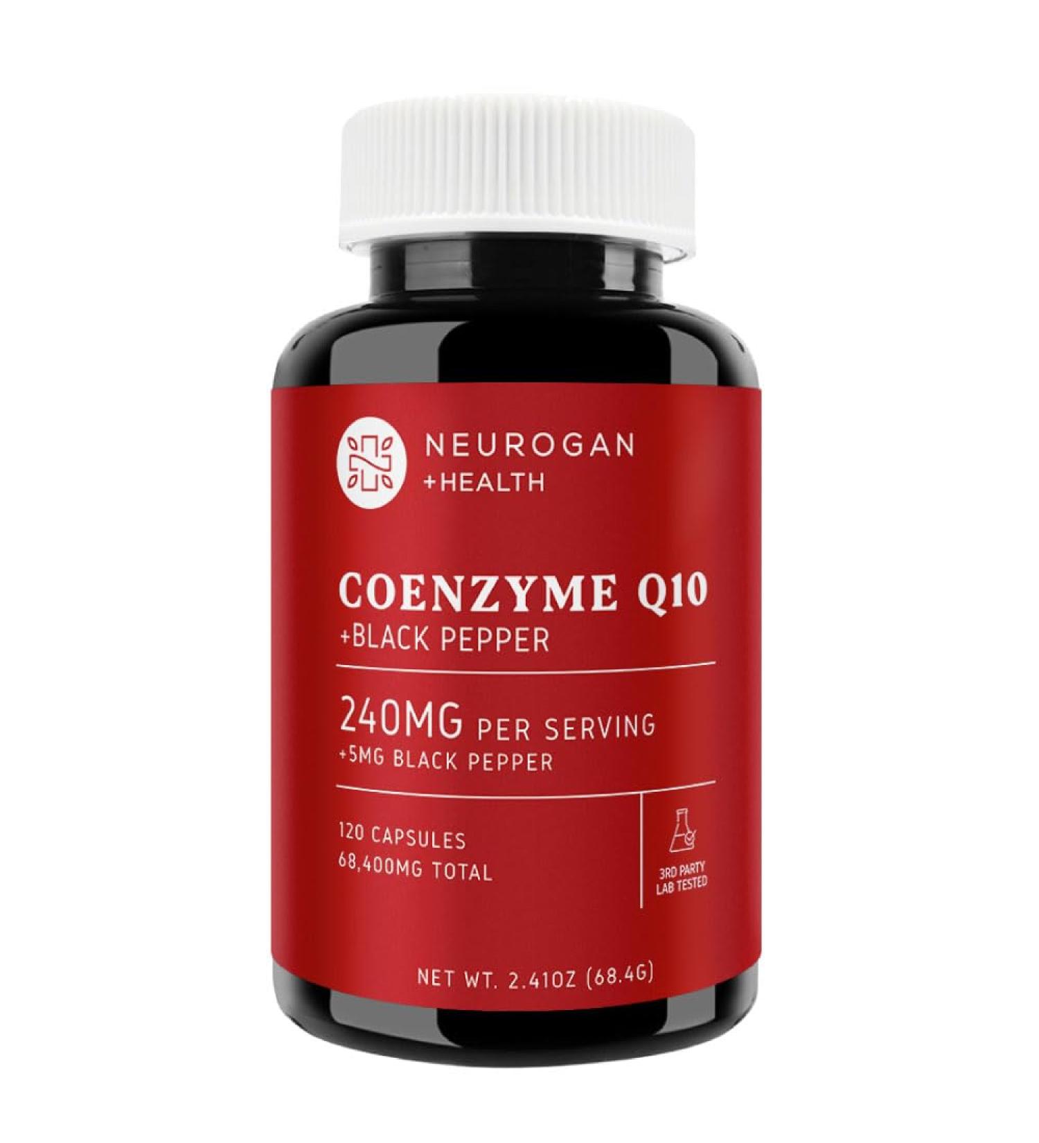 Neurogan CoQ10 Supplement - 200mg Coenzyme Q10 + Black Pepper | Heart & Cellular Vitality | 120 Capsules | Made in USA | 4 Month Supply - Buy Online on GoSupps.com