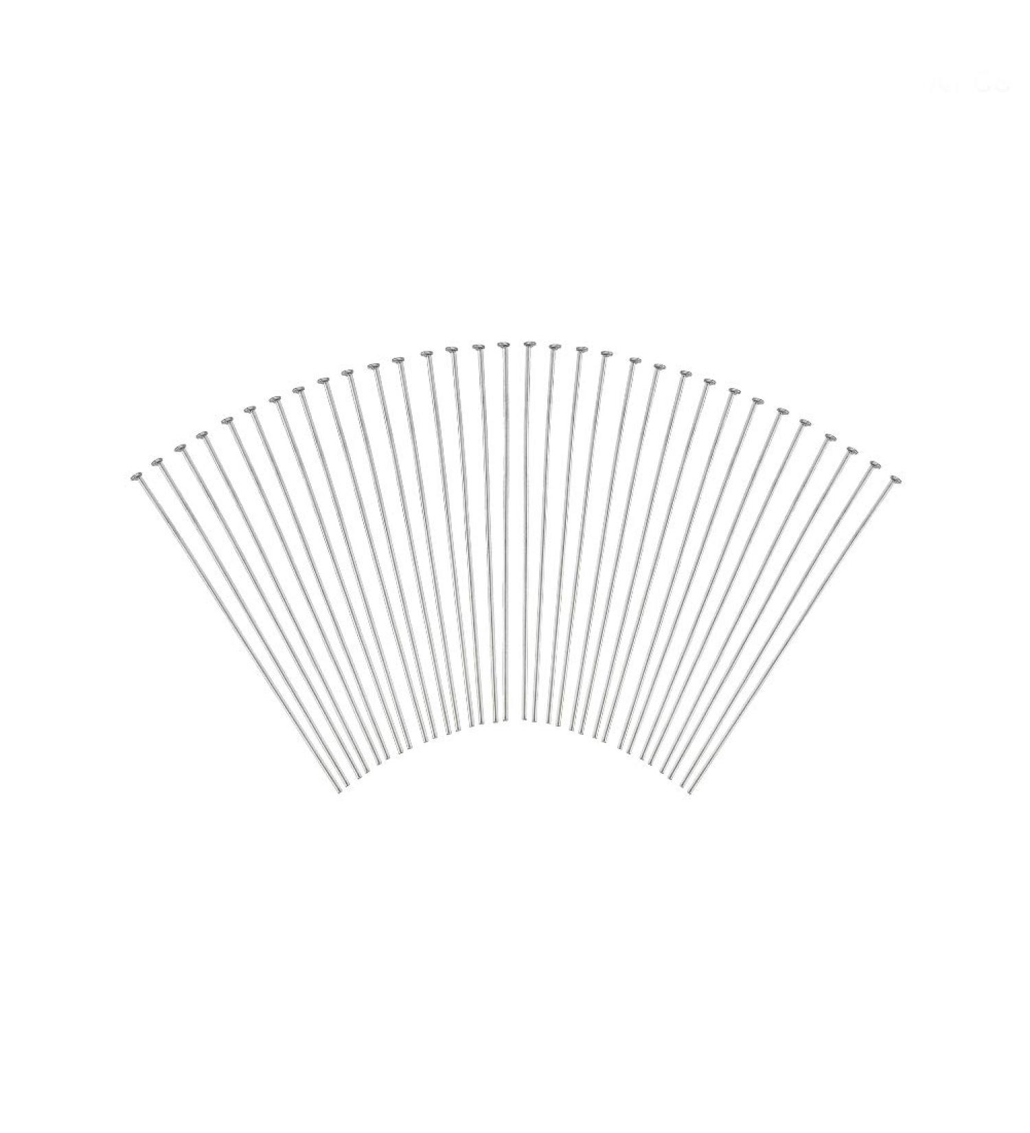 DanLingJewelry 304 Stainless Steel Flat Head Pins 1.97 Inch (50mm) - 23 Gauge - Pack of 100 - Jewelry Making Essentials - Buy Online on GoSupps.com