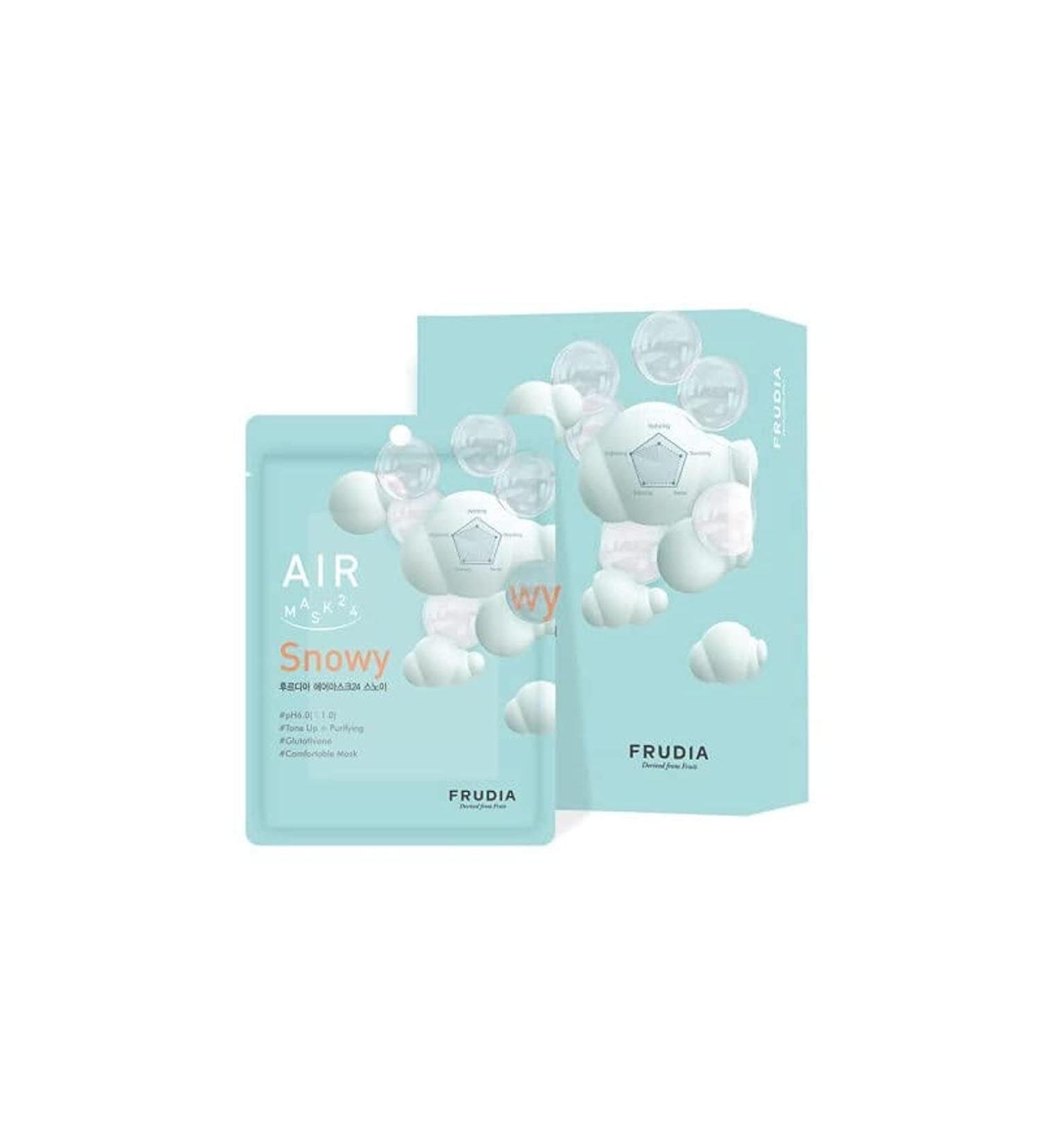 FRUDIA Snowy face mask brightening moisturizing contains glutathione and niacinamide reduces blemishes and evens skin tone Contents 25 ml - Buy Online on GoSupps.com