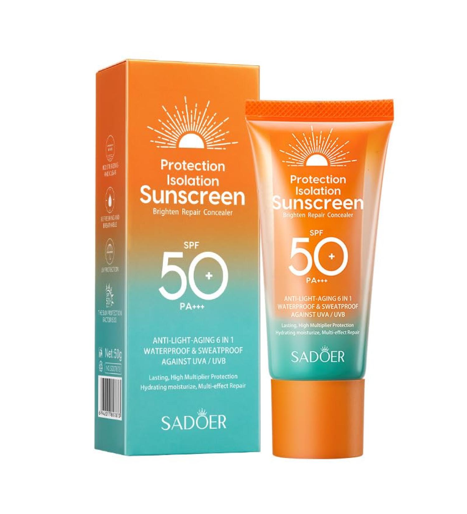 Sun Cream Spf50 Sunscreen Cream Uv UV Sun Screen Protector for Face and Body Sunscreen