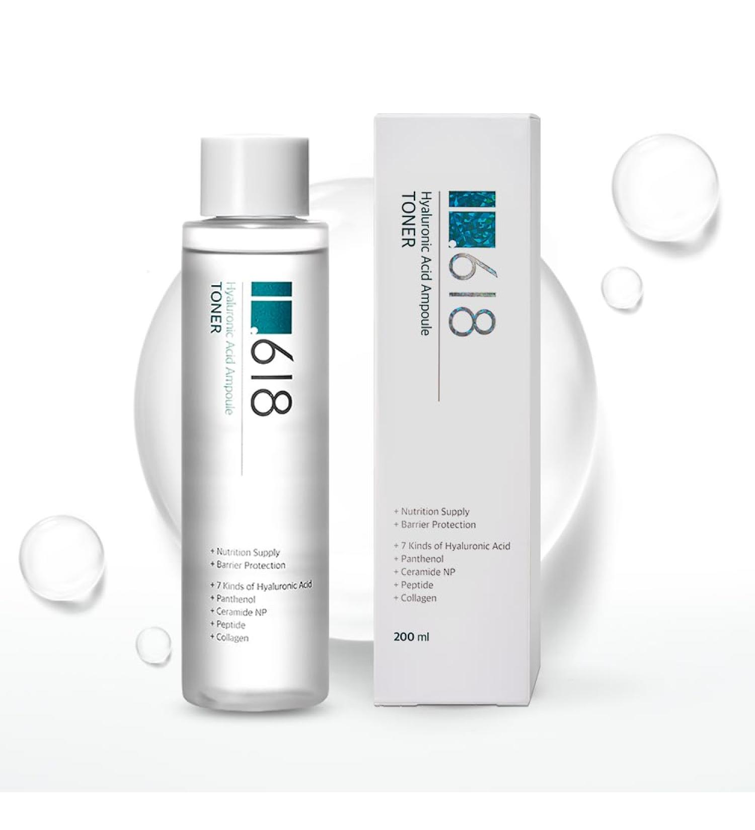 Hyaluronic Acid Ampoule Toner | Deep Moisturizing K-Beauty Skin Toner for Dry & Oily Skin | 6.7 Fl Oz - Buy Online on GoSupps.com