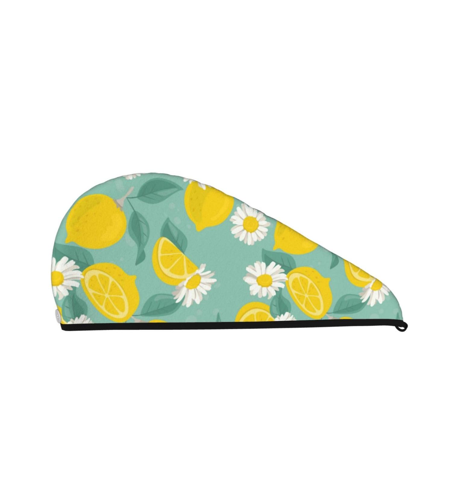 Super Absorbent Microfiber Hair Towel - Lemons Chamomile Coral Velvet Wrap for Long Curly Thick Hair | Quick Dry Soft Towel for Women - Buy Online on GoSupps.com