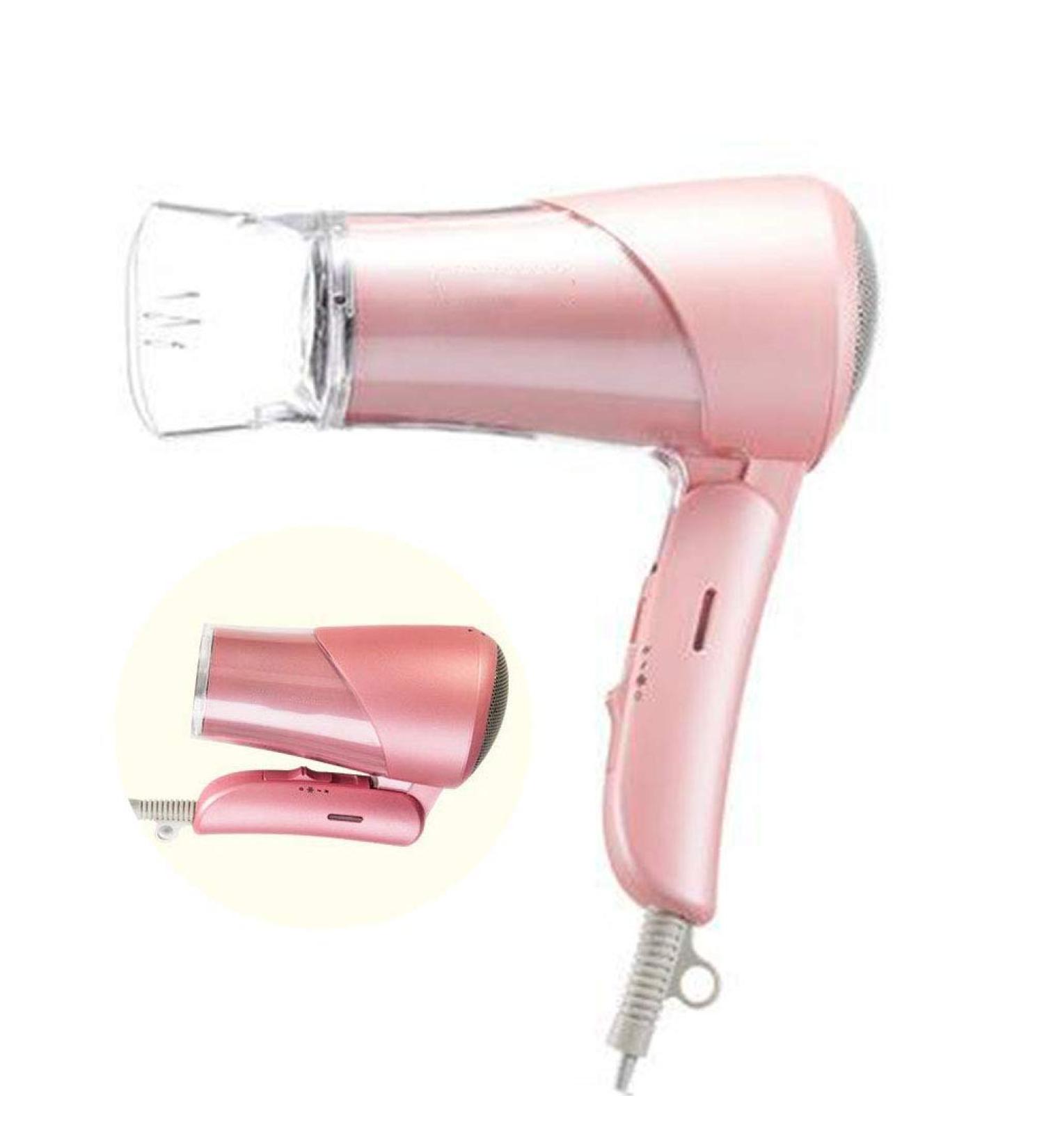Folding Hair Dryer Professional Hair Dryer AC 1200W Negative Ionic Far Infrared Hairdryer with 2 Heat Cool Shot Setting for Home Portable Travel Fast Drying Hair Lightweight Quiet Blue Small Gift Pink - Buy Online on GoSupps.com