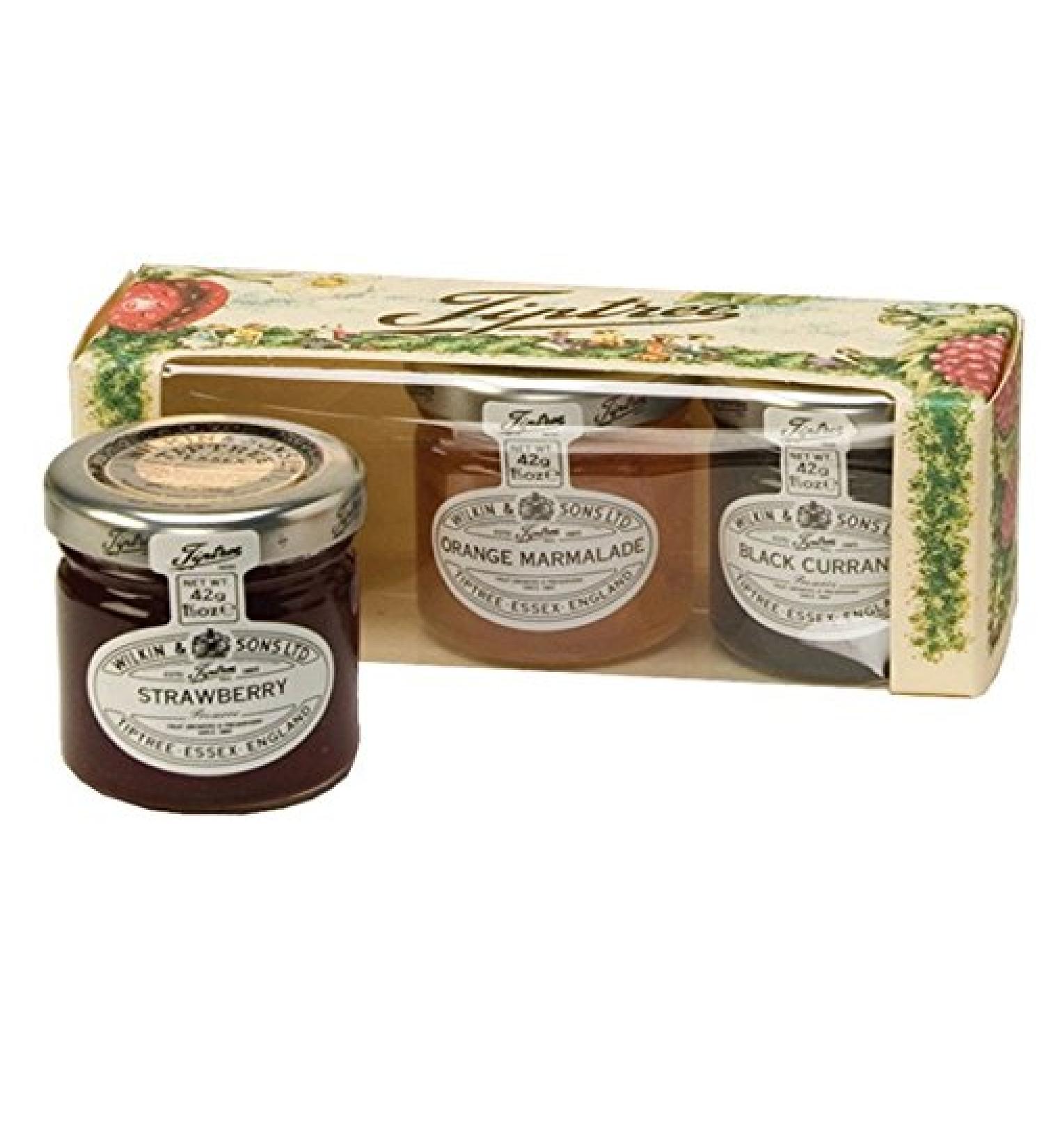 Tiptree Set of 3 All About Taste Jam Jars in Decorative Gift Box Set of 4