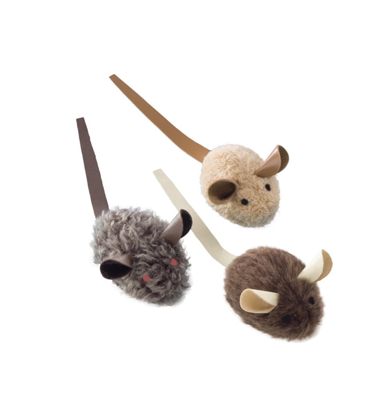 Nobby Plush Mouse with Leather Tail