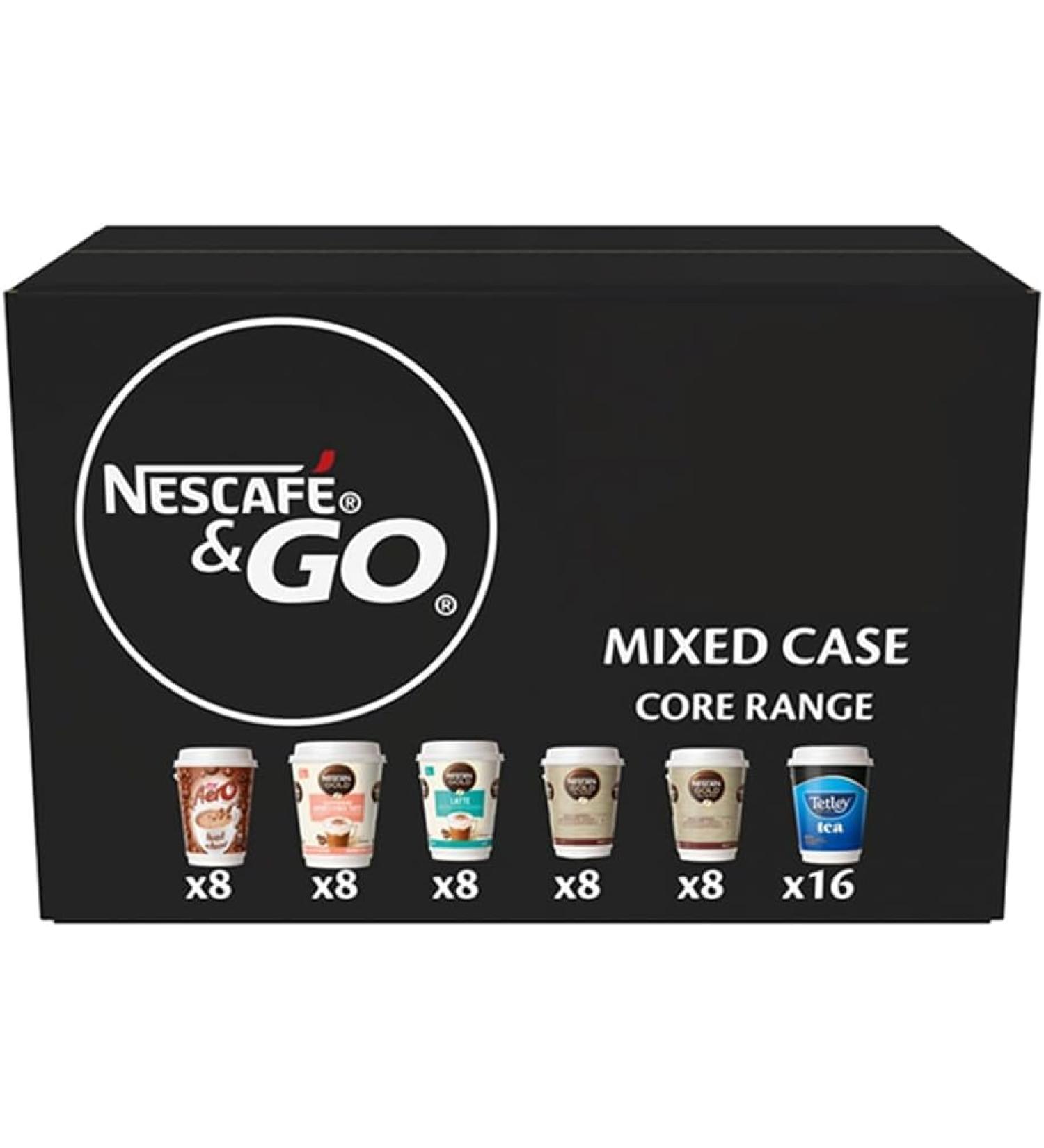 Belgravia Office Supplies Nescafe &Go Machine Variety Pack Option 56 Drinks Pack includes 50 Lids - Buy Online on GoSupps.com