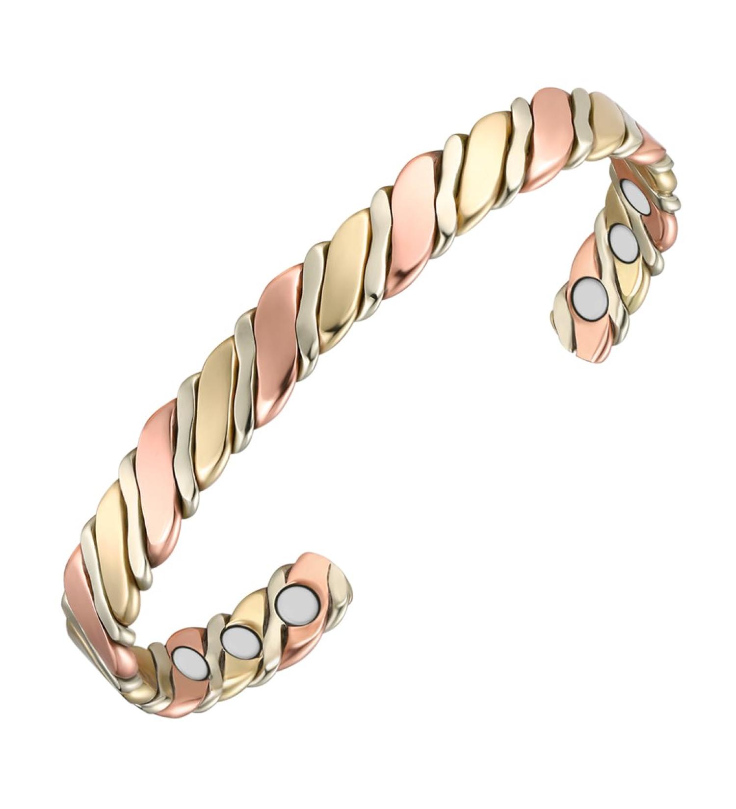 Vicmag Copper Magnetic Bracelet for Women Men - Adjustable Size, Ultra Strength Magnets, 99.9% Pure Copper - Gift Box Included - Buy Online on GoSupps.com