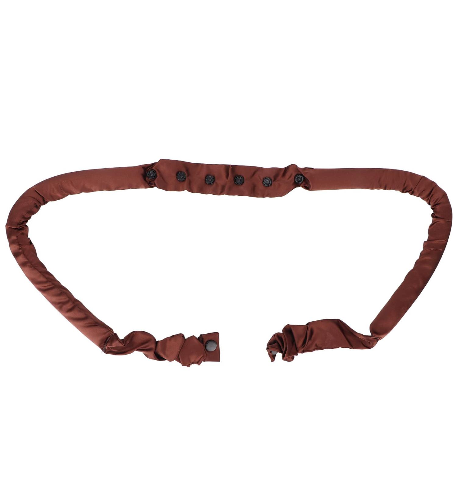 Hair Curler Headband Smoothing Edges Heatless Hair Roller Skin Friendly Prevent Hair Damage Button Fixed for Thick Hair for Night Use(Brown) - Buy Online on GoSupps.com
