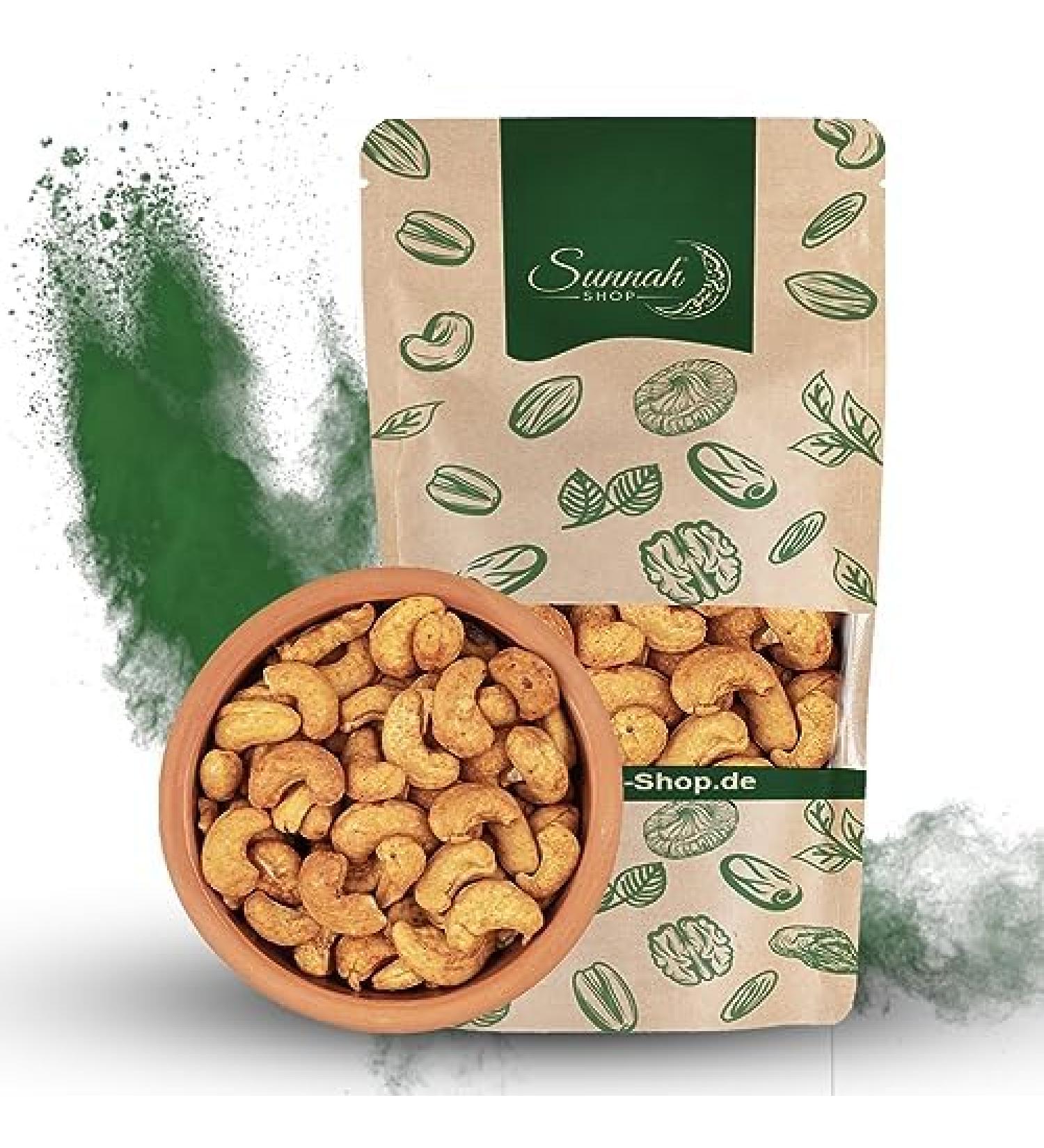 Sunnah Shop Pikant Cashews | Roasted and salted cashews with chilli | Ideal as an in-between snack as student food or as a spicy ingredient in many - Buy Online on GoSupps.com
