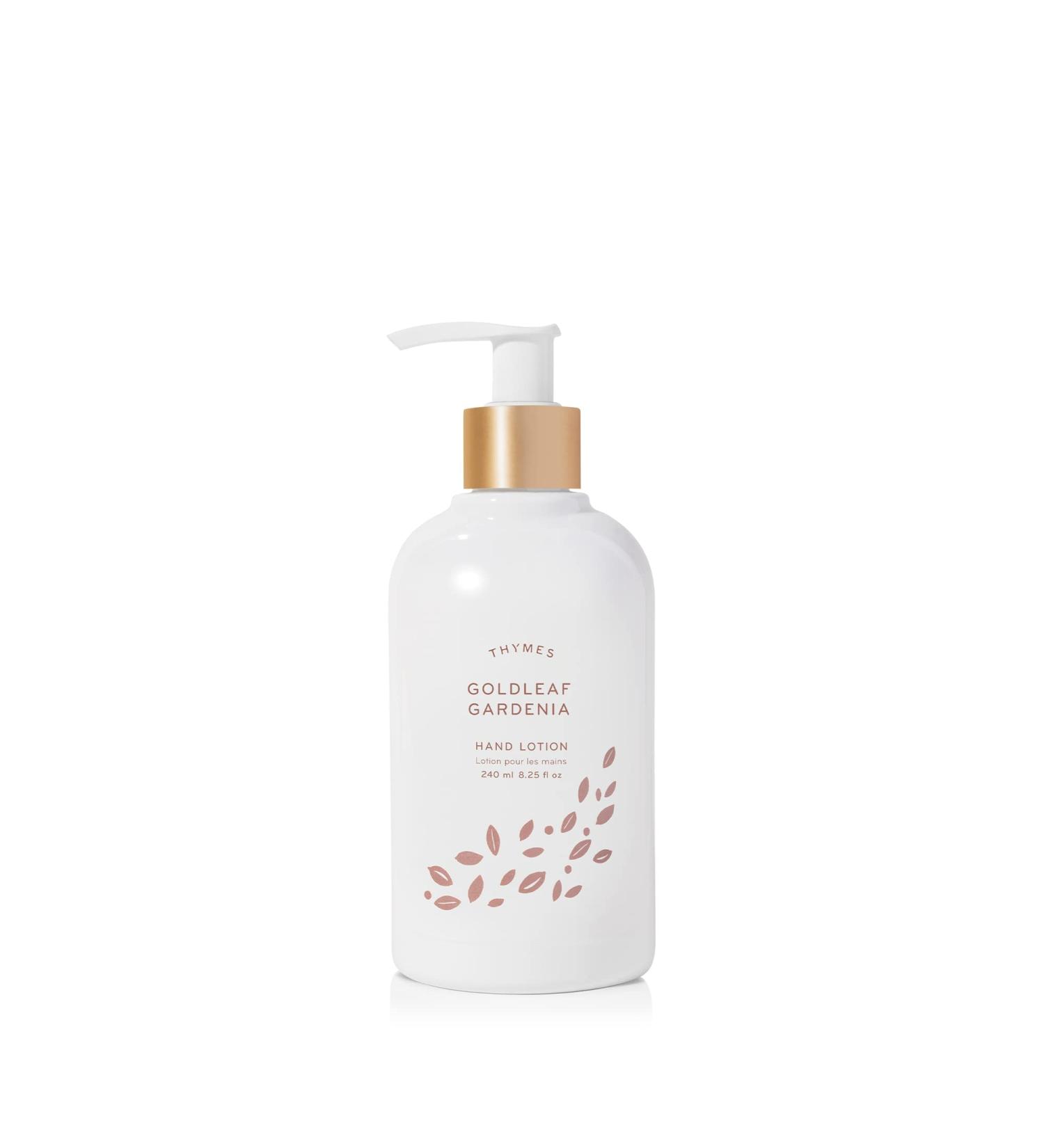 Thymes Goldleaf Gardenia Hand Lotion - 8.25 Fl Oz - Gold Pump - Buy Online on GoSupps.com