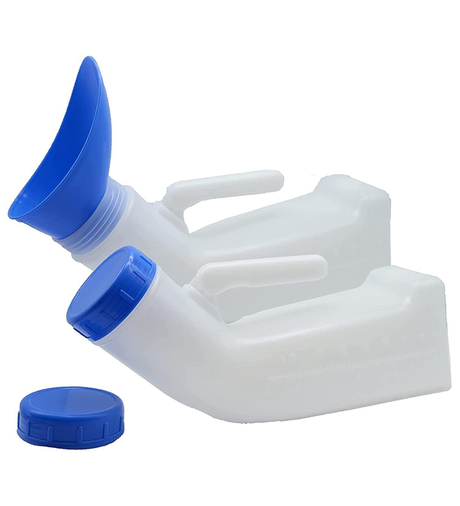 Florencey 2 Packs Unisex Spill Proof Urinal for Men and Women with Screw Lid Urinal Funnel for Travel Outdoor - Buy Online on GoSupps.com