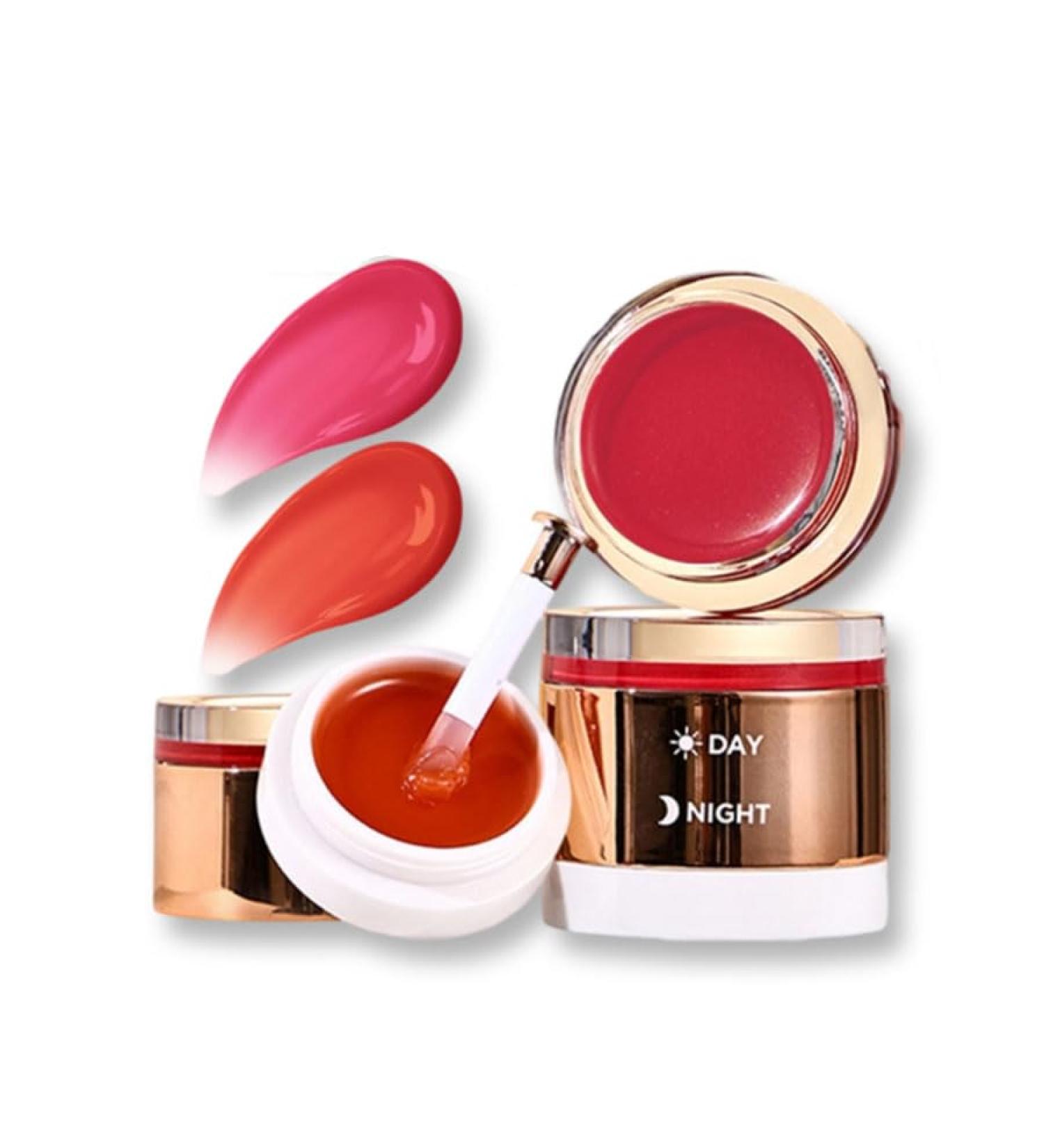 Glossy Lip Balm Midnight Sun Lip Mask 2 in 1 Lip Care for Day and Night Softer Fuller Lips by Natural Lip Enhancer 01#Pink Sherbet - Buy Online on GoSupps.com