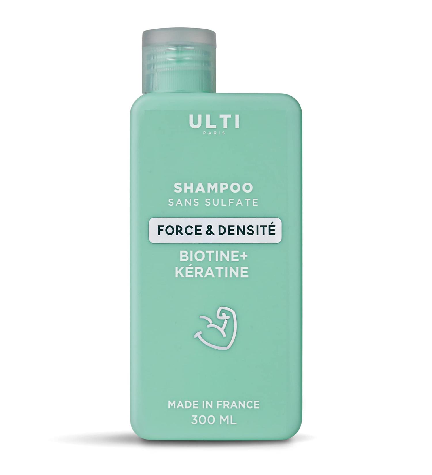Ulti Paris Sulfate-free Shampoo 300ml - with Biotin and Keratin - Strength and density - Keratin Biotin hair shampoo made in France - Buy Online on GoSupps.com