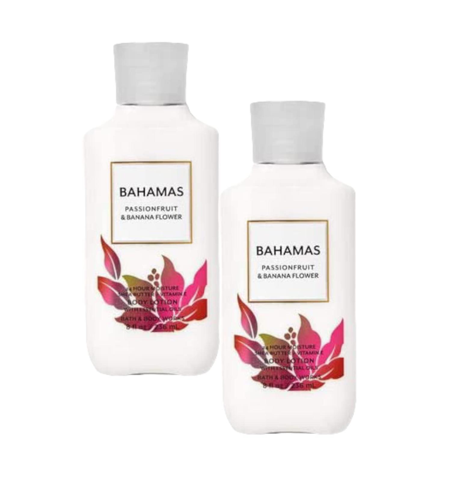 Set of 2 Bath and Body Works Bahamas Passionfruit Banana Flower Lotion - 8 oz Full Size | International Shipping Available - Buy Online on GoSupps.com