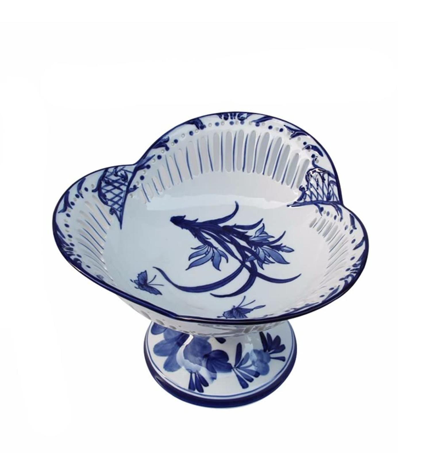 Fruit Bowl Salad Bowl Ceramic High-Foot Tea Plate Love Ceramic Fruit Plate Living Room Household Snacks Tribute Plate for Plate Fruit Bowl for Kitchen Counter (Color : A Size : Small) (B Small) - Buy Online on GoSupps.com