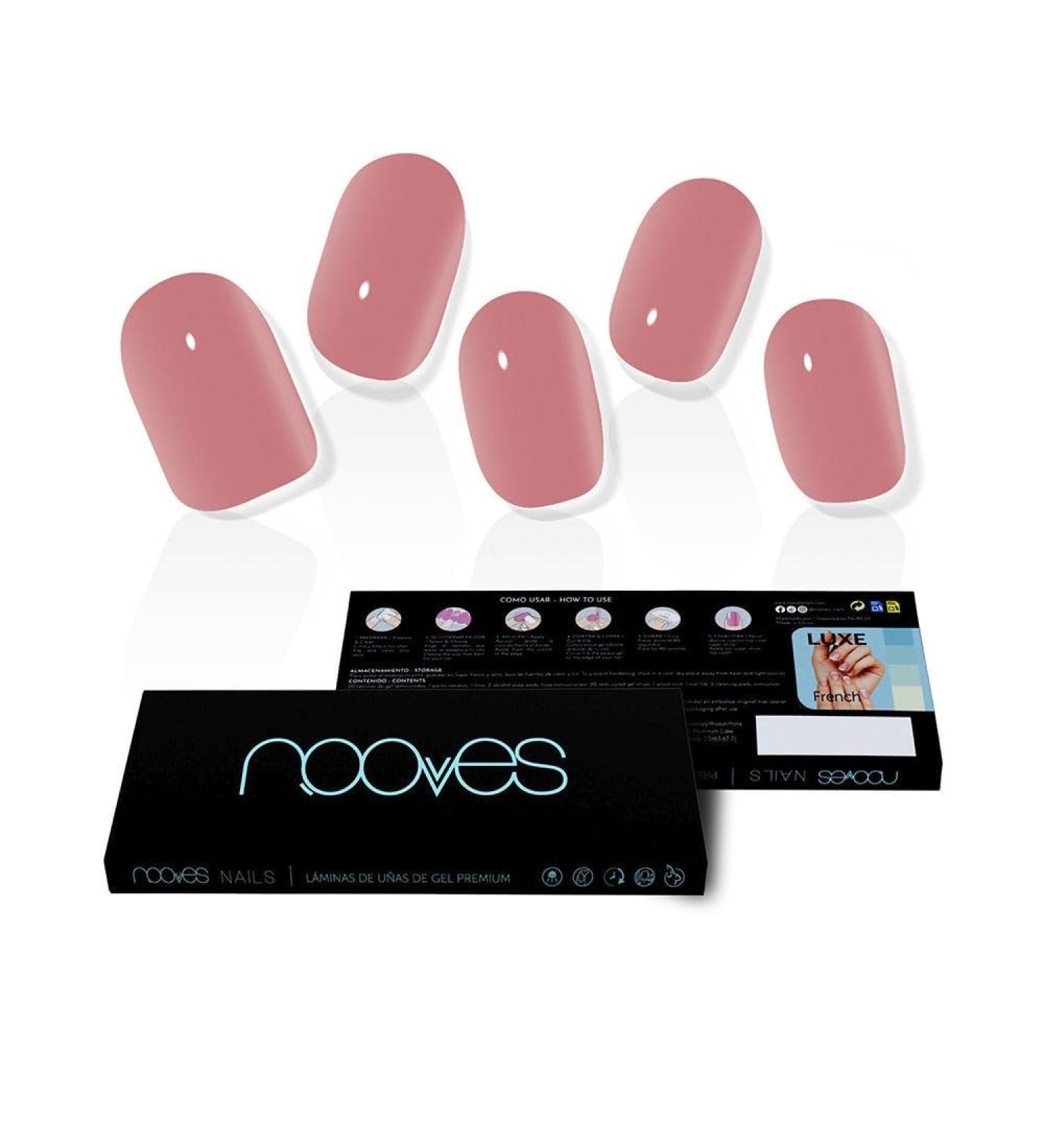 NOOVES Gel Nails Dusty Pink Premium Glam Cat Eye 20 U