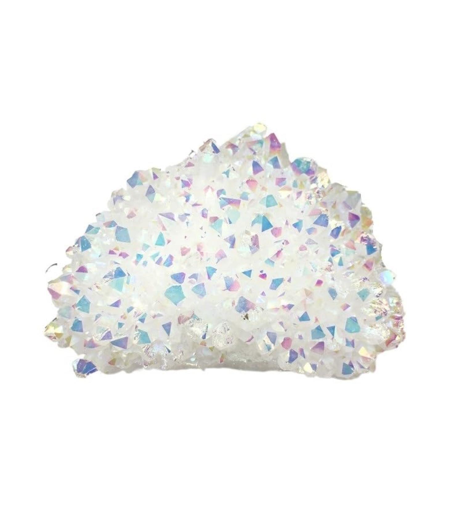 Natural White Crystal Cluster Electroplated Angel Quartz Crystal Cluster Colorful Point Enegry Stone JIZTGEDM (Size : 100-150g) - Buy Online on GoSupps.com