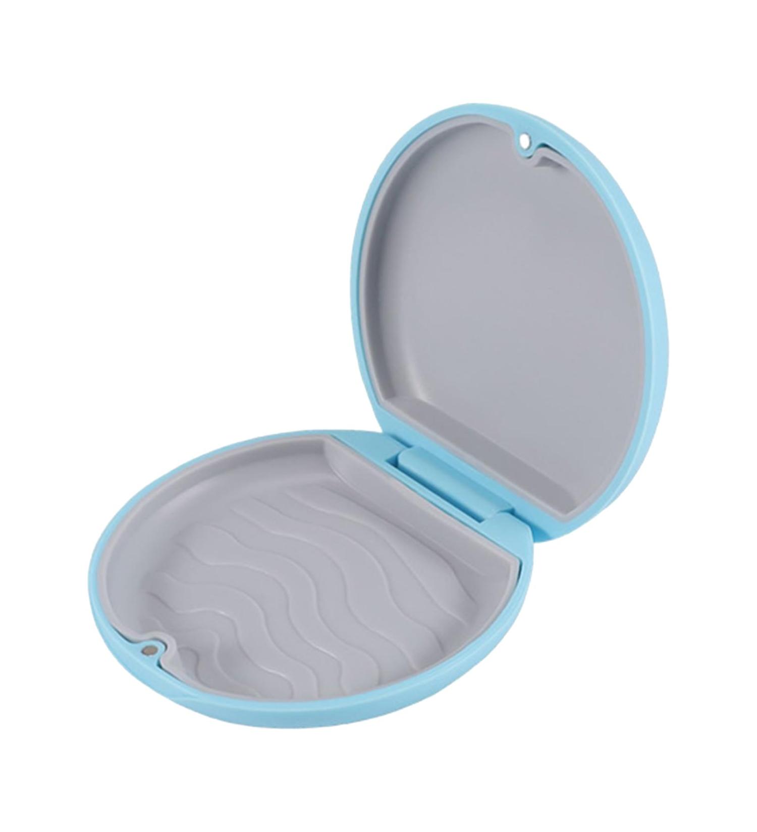 Retainer case Blue Slim Orthodontic Dental Case w/Magnetic Suitable for Invisible Braces & Aligner Removal Tool & Aligner Chewies & Braces Wax & Orthodontic Wax for Men & Women - Buy Online on GoSupps.com