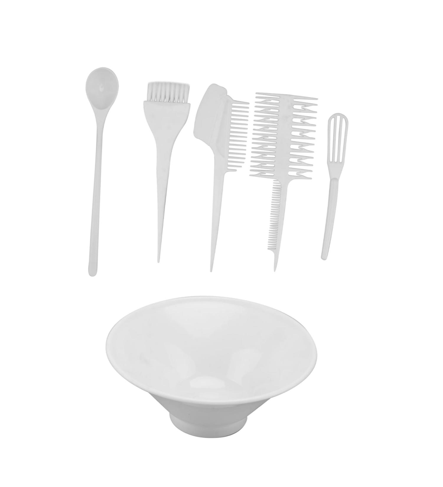 Ipetboom Set Hair Tint Brush Highlight Comb Hair Color Kit Hair Dye Brush Tool Hair Dye Coloring Kit Applicator Tint Hair Coloring Tools Mixing Tint Bowl T Tool Kits Hairdressing Tool White - Buy Online on GoSupps.com