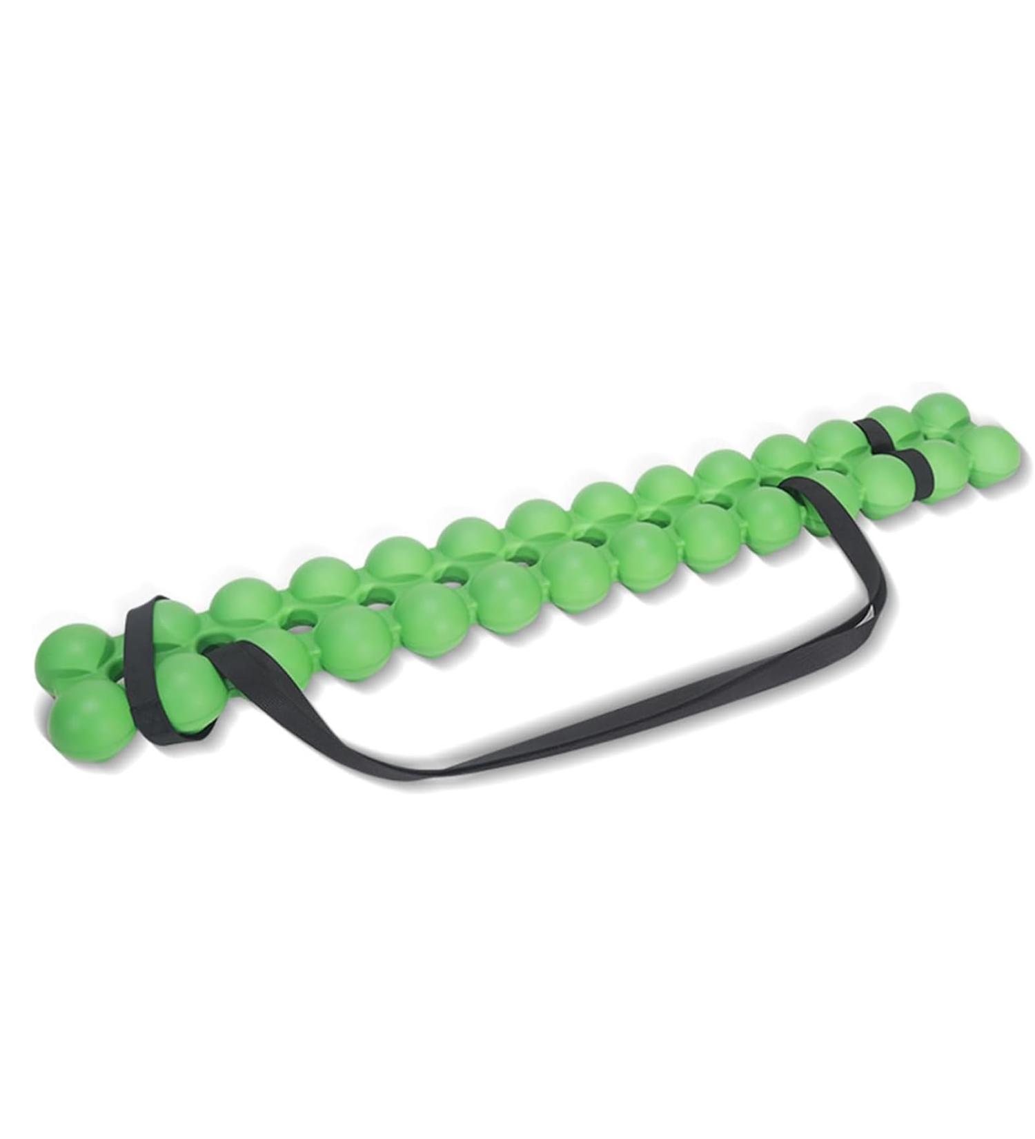 Vertebral Container for Lower Back Pain Relief | Decompressor with Support Strap & Storage Bag - Green - Buy Online on GoSupps.com