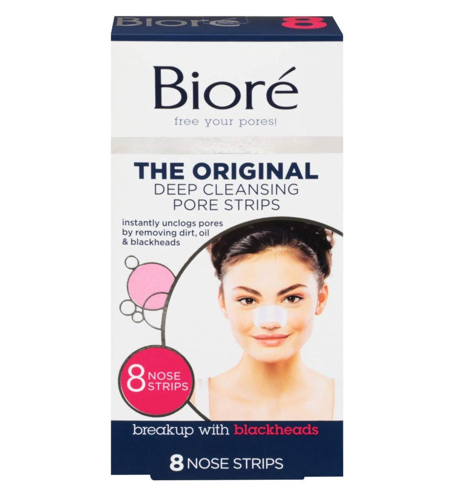 Biore Deep Cleansing Pore Strips 8 nose strips (Pack of 6)