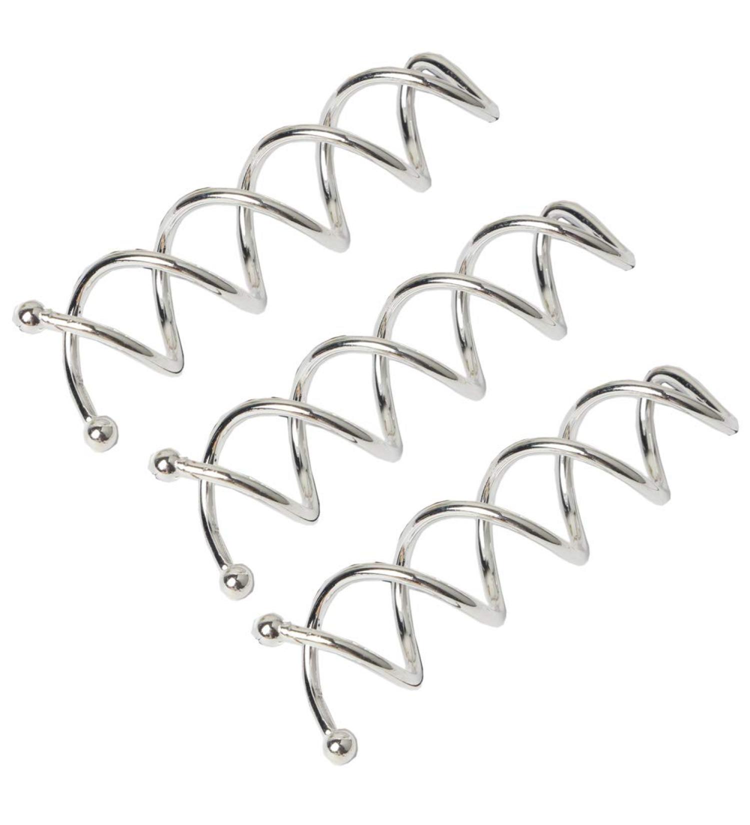 20 Pieces Spiral Bobby Pins for Bridal Bun and DIY Hair Styles - Silver - Buy Online on GoSupps.com