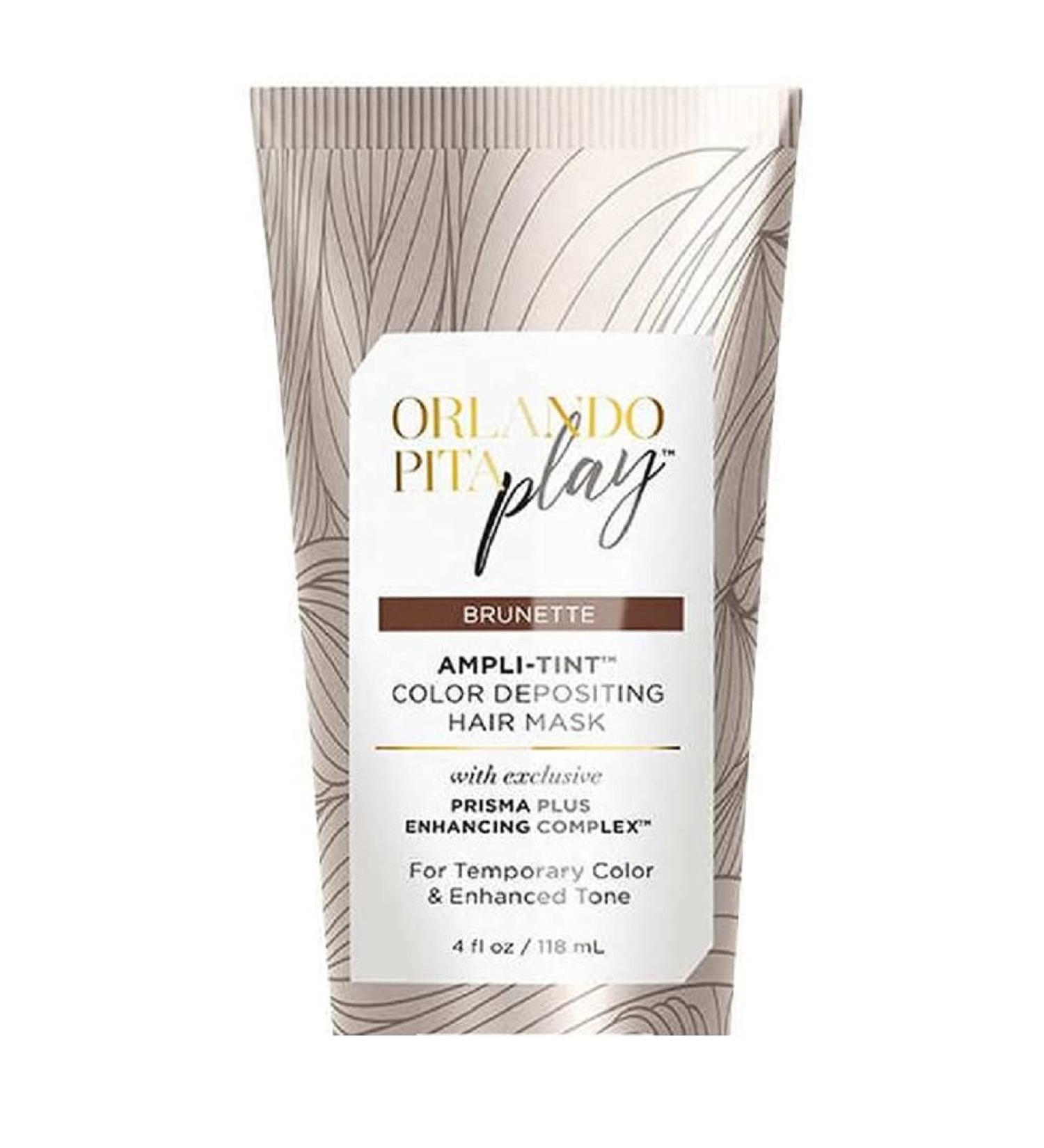 ORLANDO PITA PLAY Ampli-Tint Color Deposit Hair Mask - Brunette - 4 Fl Oz.