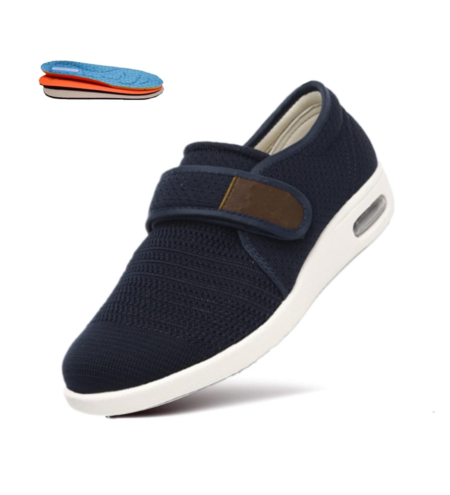 ZGDG Diabetic Shoes for Men Women | Wide Adjustable Breathable Sneakers | Ideal for Swollen Feet, Diabetes, Edema | Non-Slip Walking Shoes | Plantar Fasciitis & Arthritis Relief | 11 Wide Blue - Buy Online on GoSupps.com
