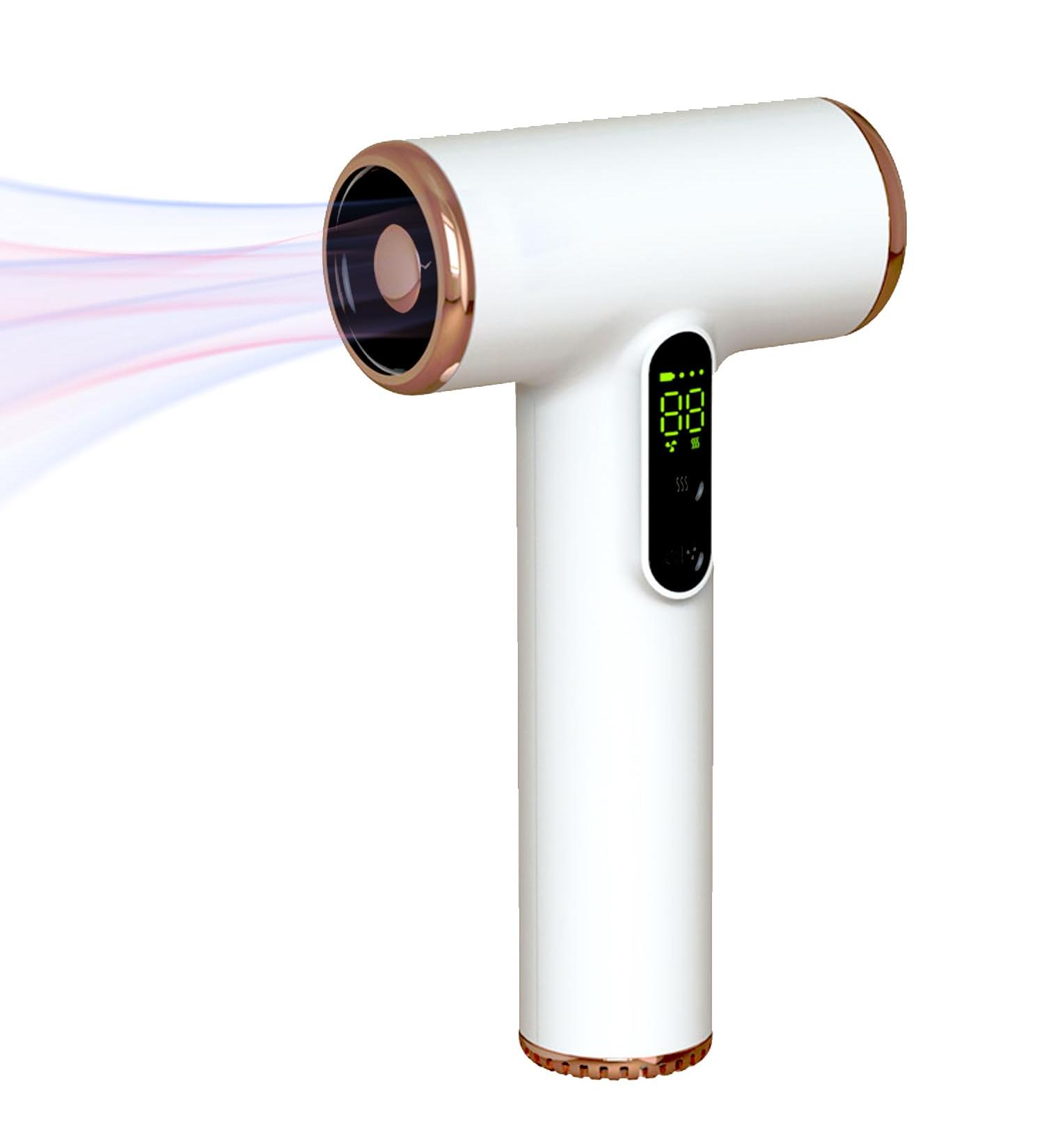 N/A USB Cordless Hair Dryer Portable Rechargeable Hair Dryer with Digital Screen 3 Speed Adjustable Temperature and Wind Speed for Children Student Dormitories Pets and Camping - Buy Online on GoSupps.com